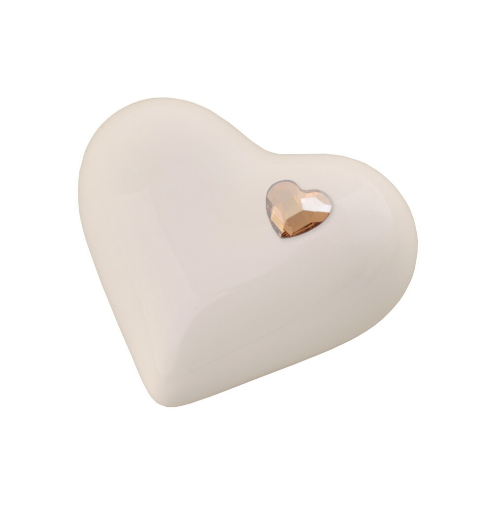 Umique Heart Shaped Ceramic Keepsake Cremation Urn for Ashes Mini Keepsake Urn