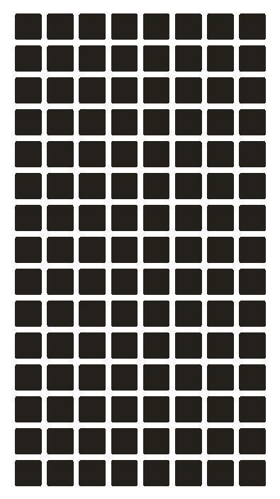 1/4″ Black Square Color Coding Inventory Label Stickers Made In The USA