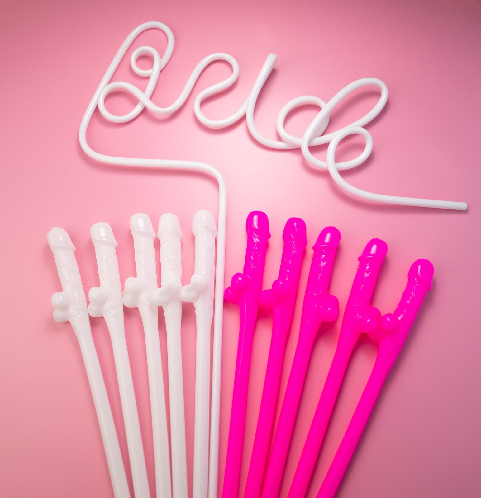 90 WHITE Bachelorette Party Penis Dick Drinking Straws