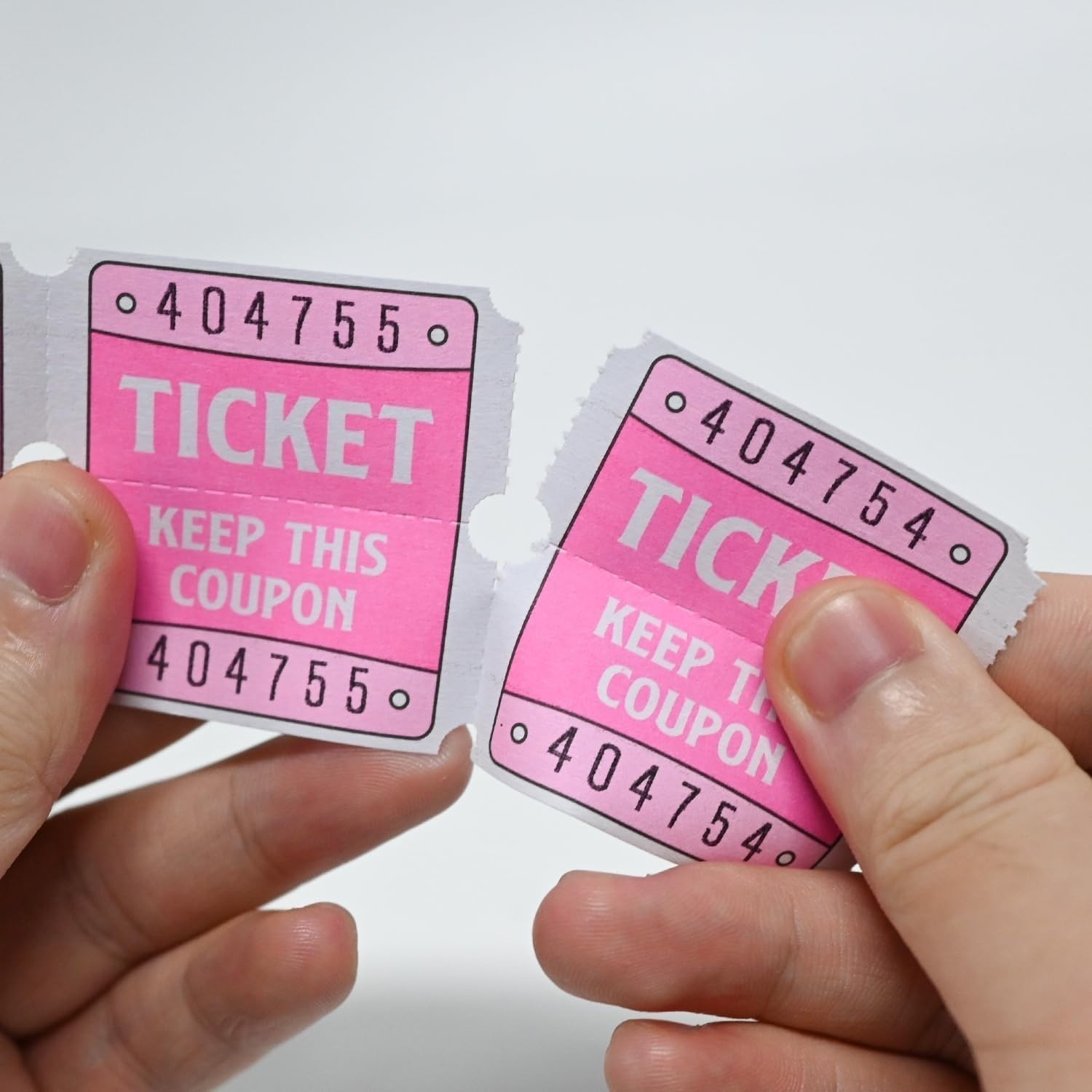 DGBDPACK 250 Raffle Tickets, 50/50 Double Roll Tickets for Raffles, Carnival, Do