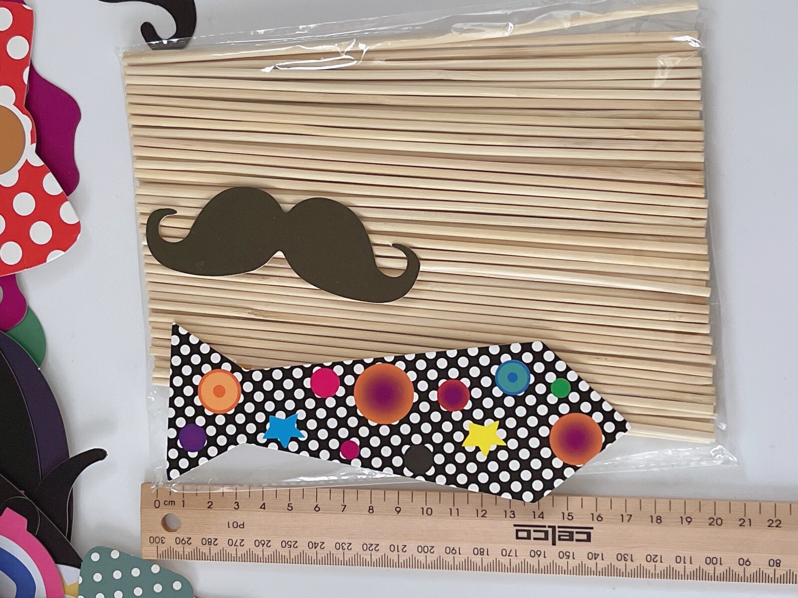 Lip Eyeglass Bow tie Hat Birthday Party beard Selfie Photo Booth Prop Game Sign