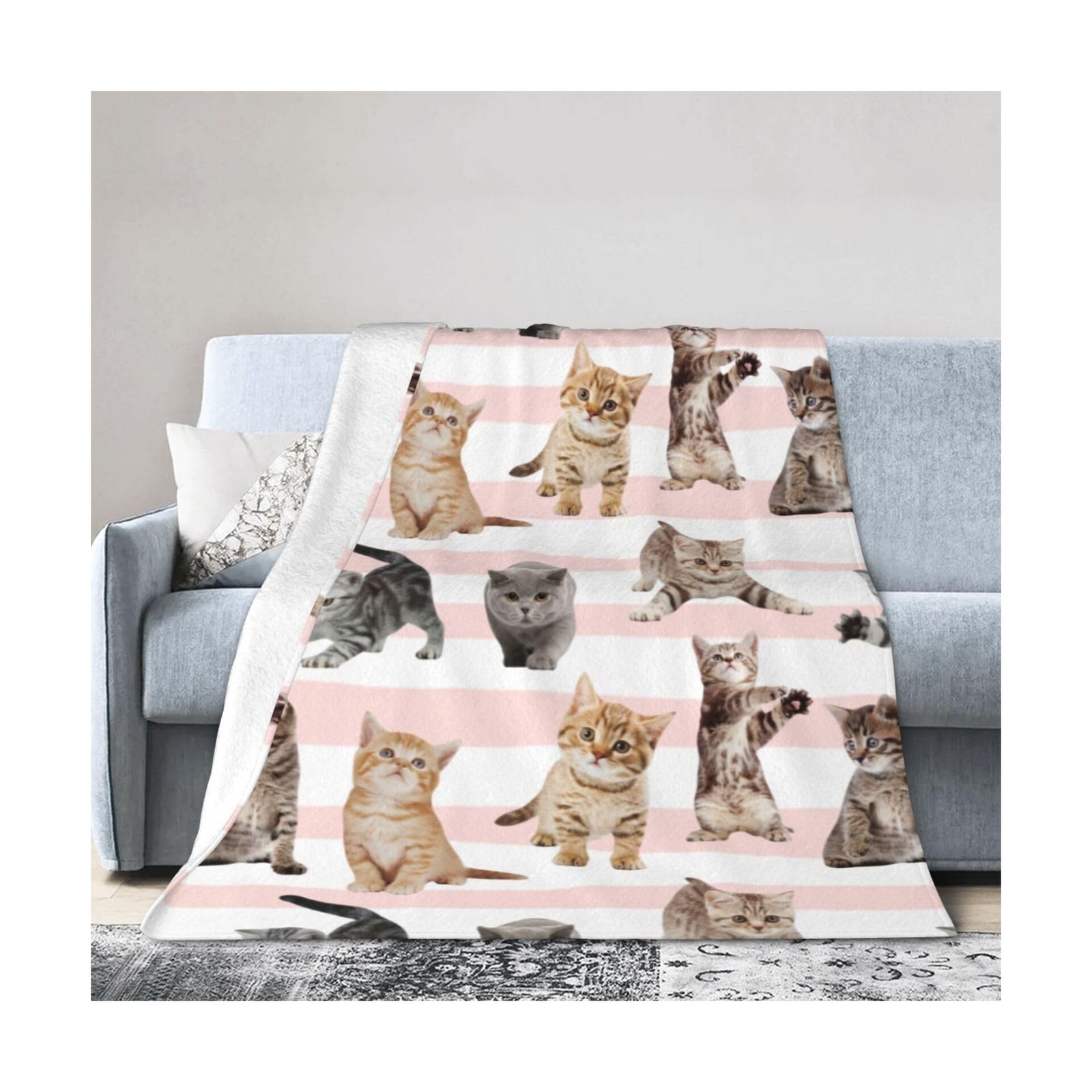 Fuzzy Throw Blanket 350 GSM Fleece Ultra-Soft Microfiber Blanket fo… Fast Ship