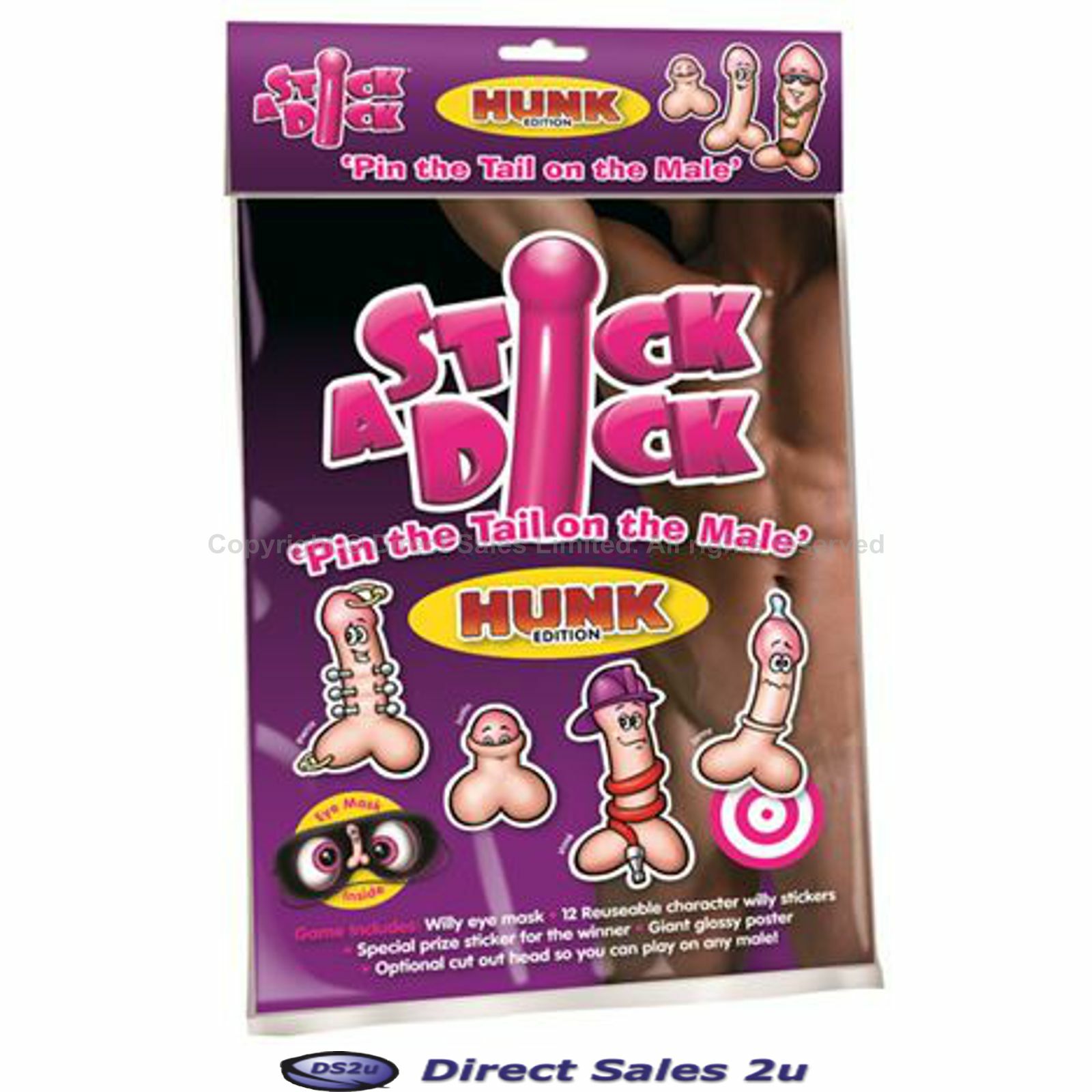 Stick A Dick Pin the Tail on the Male HUNK Adult Fun Game Hen Night Ladies Party