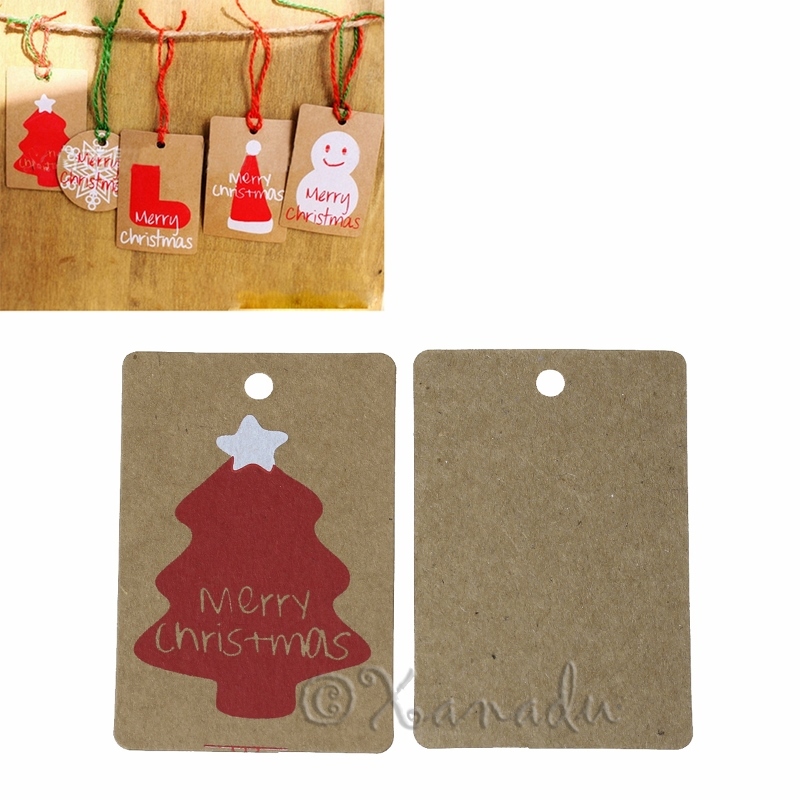 Merry Christmas Tree Wholesale Paper Holiday Gift Tags P2916 – 20, 50 Or 100PCs