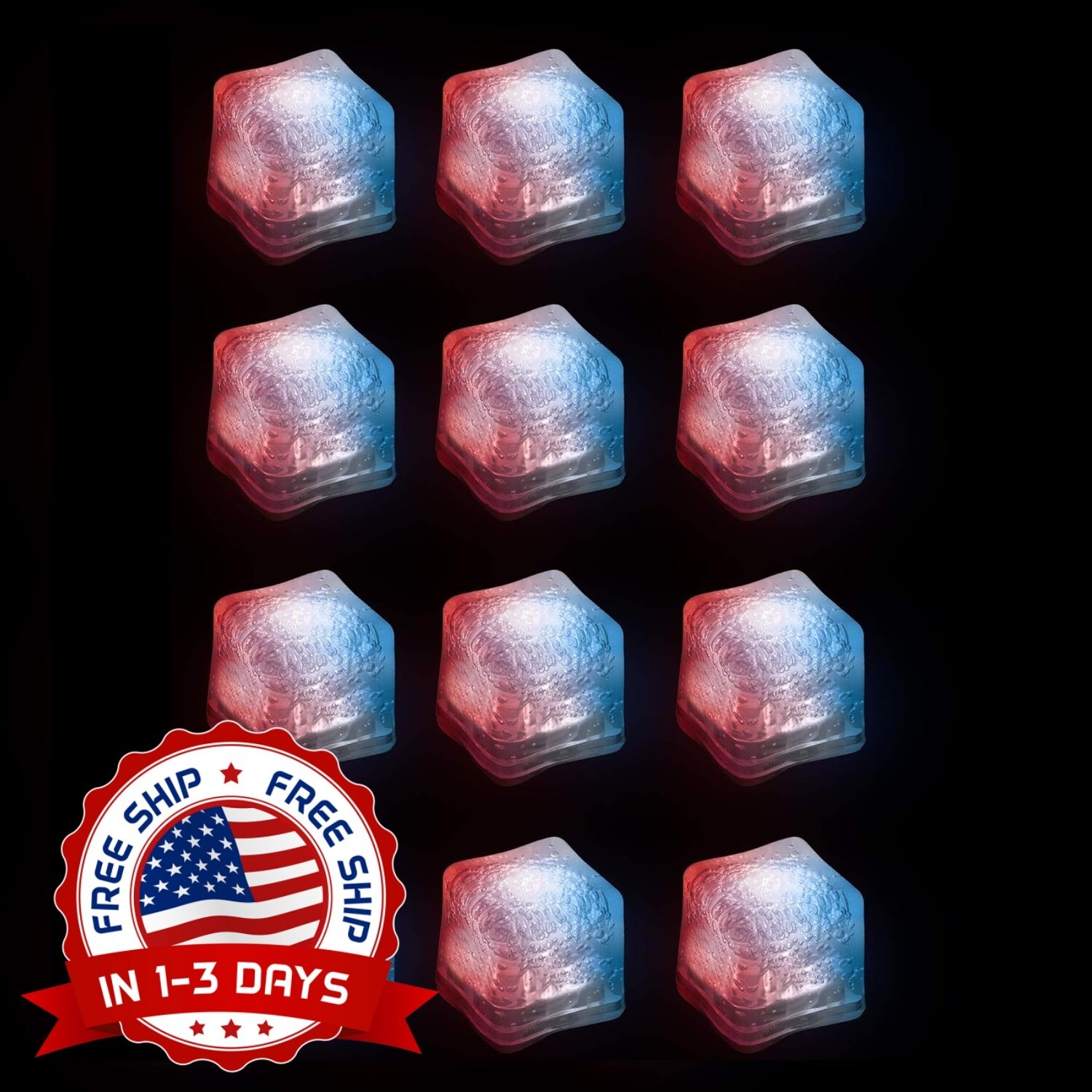 Luces Led En Cubos De Hielo Para Fiestas, Bares Bodas Club 12 PCS Reutilizables