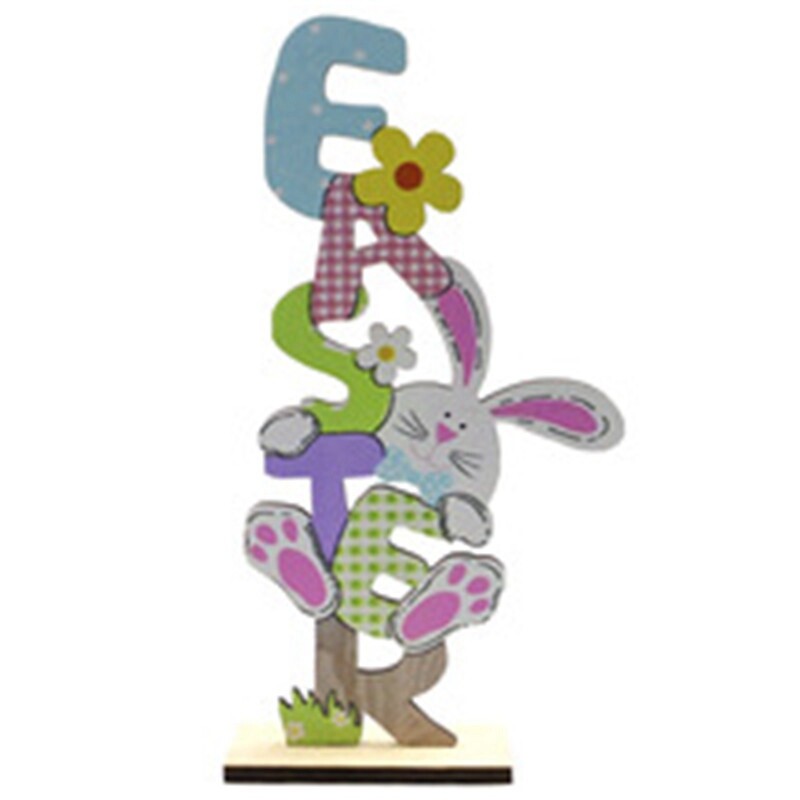 Ornaments Table Decor Tabletop Bunny Gnome ​Stand Wooden Table Cute Easter Sign