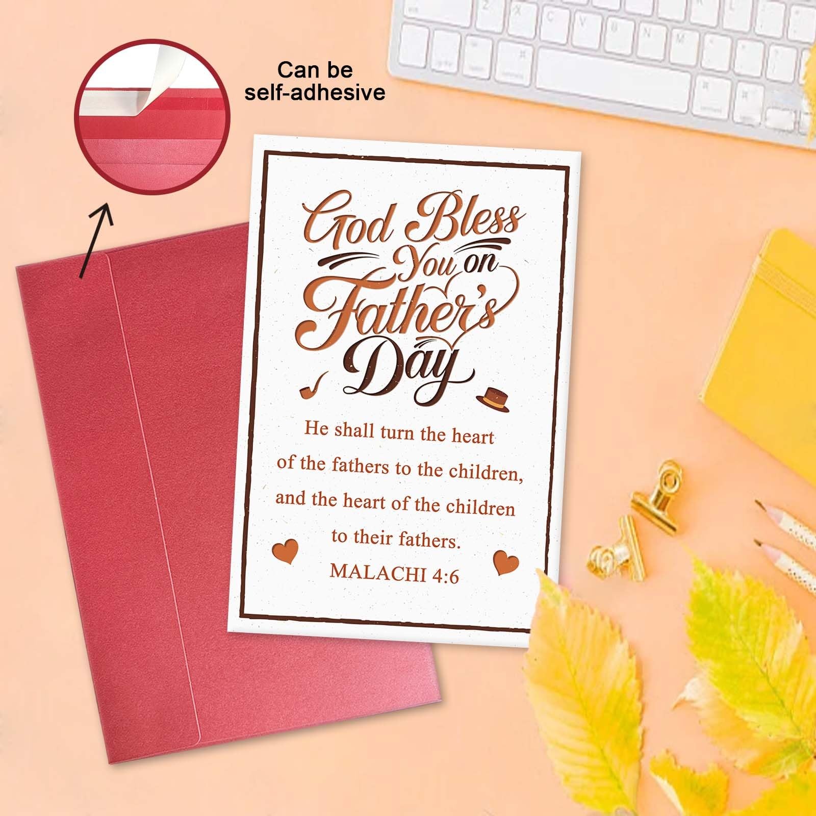 hvdler Religious Father’s Day Card, Bible 8.3 inches by 5.3 inches,