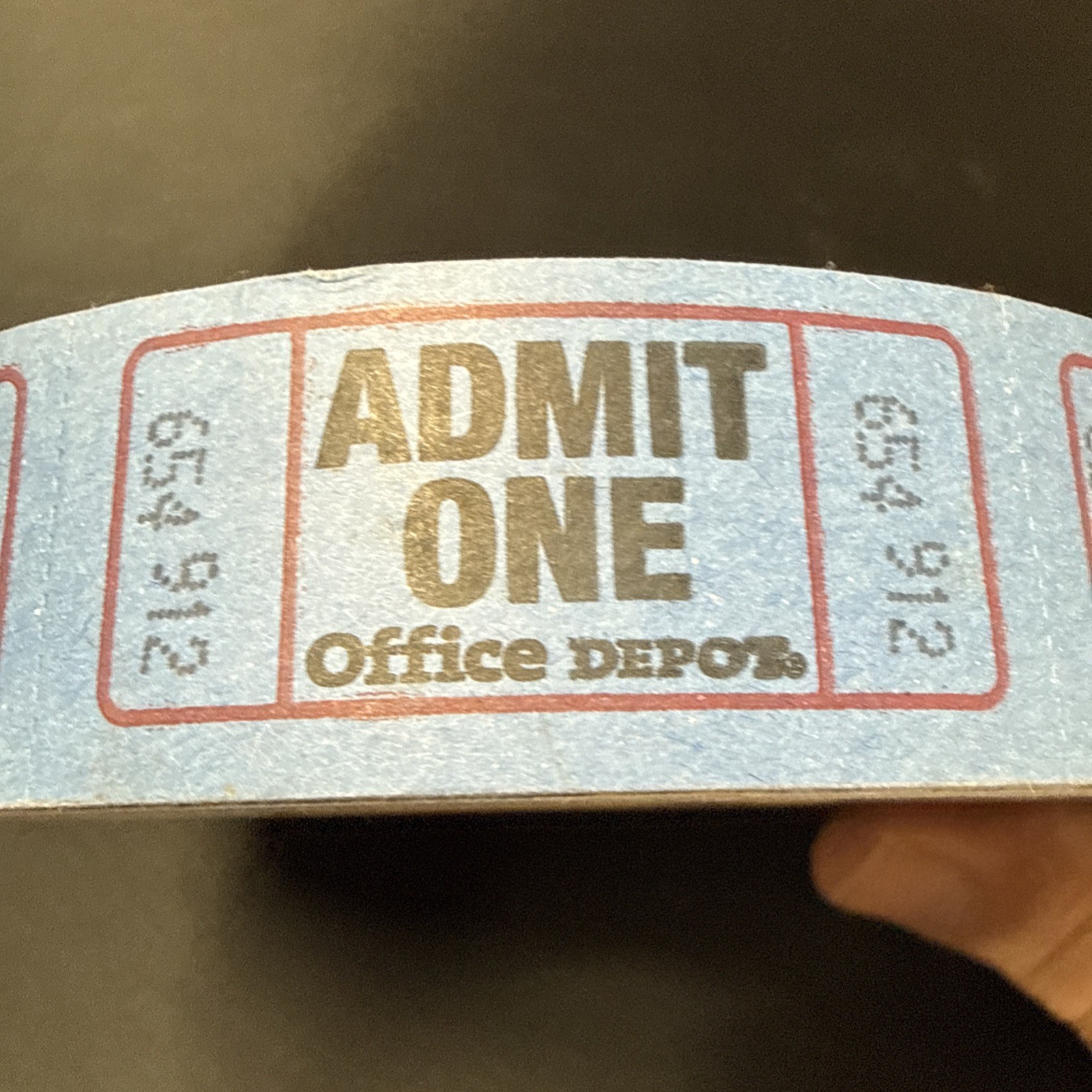 Partial Roll – One-Part Raffle Tickets Blue Remnant Unused Drawing Win Prizes