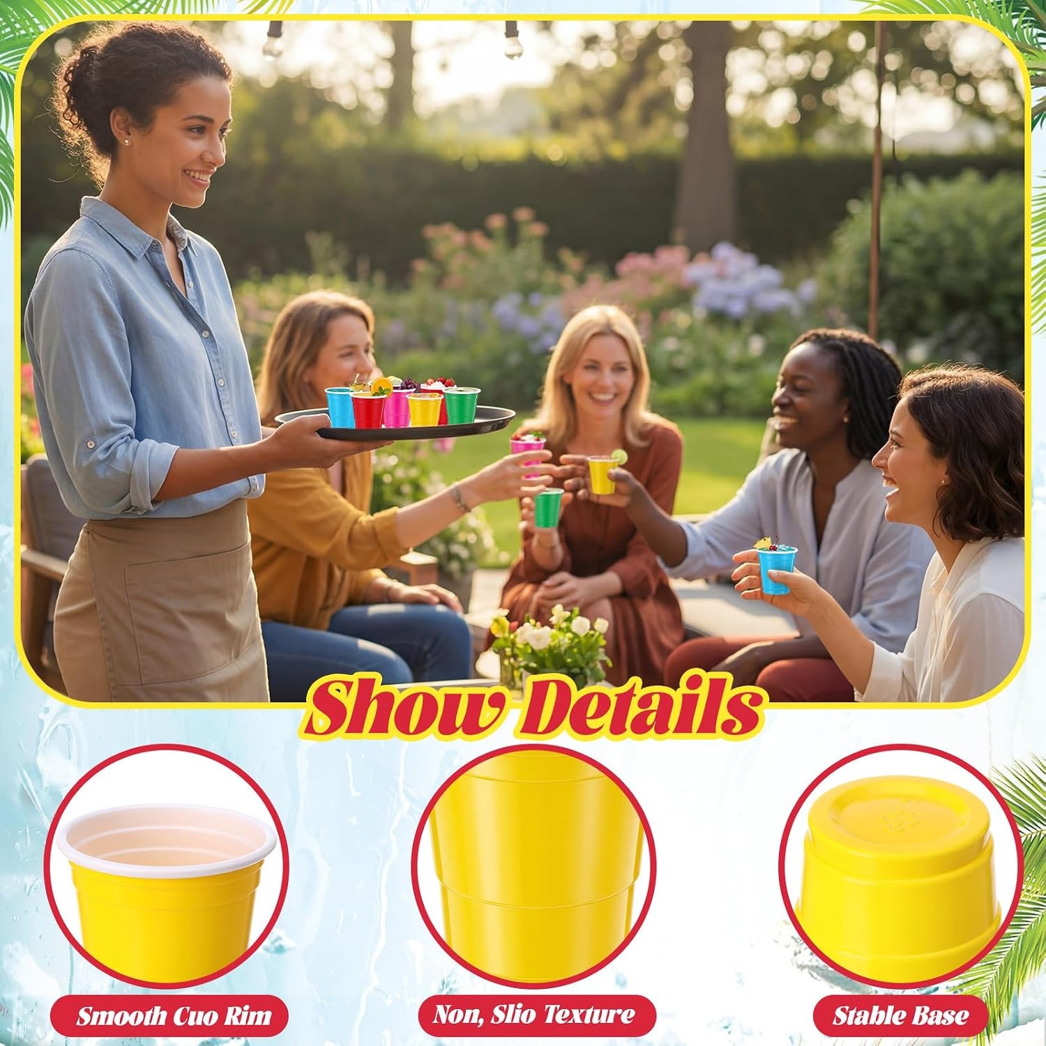 1000 Pack 2 oz Plastic Shot Glasses Mini Disposable Shot Cups for Parties,