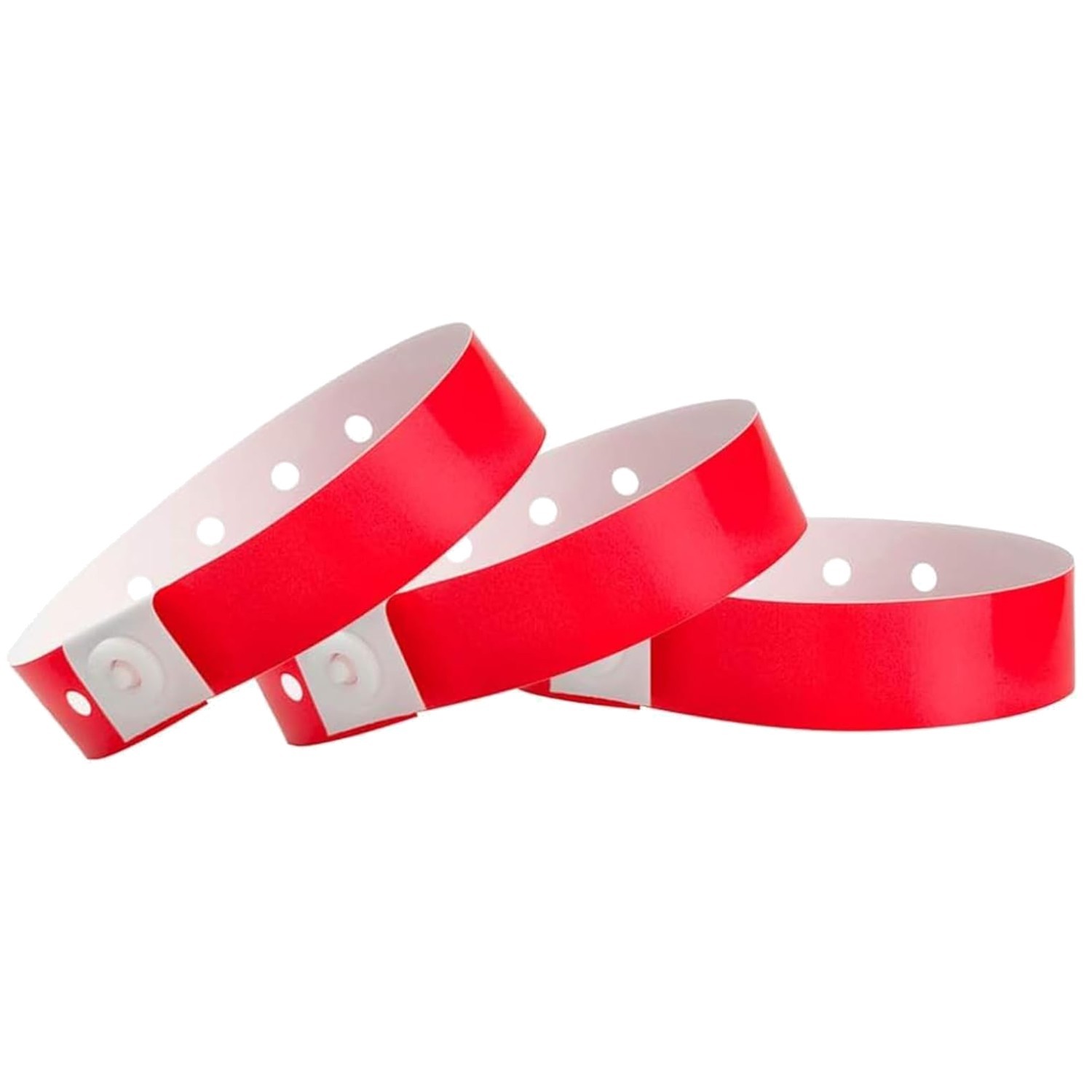 Neon Red Plastic Wristbands for Events – Pack of 500