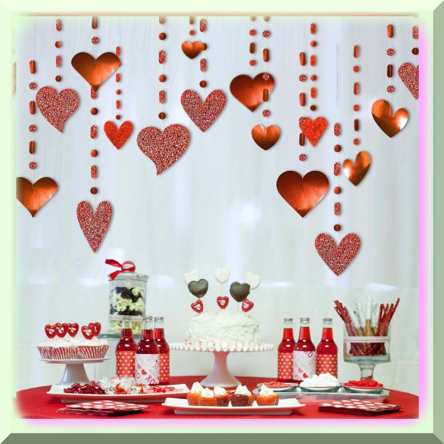 Love Celebration Heart Garland and Cutouts Set