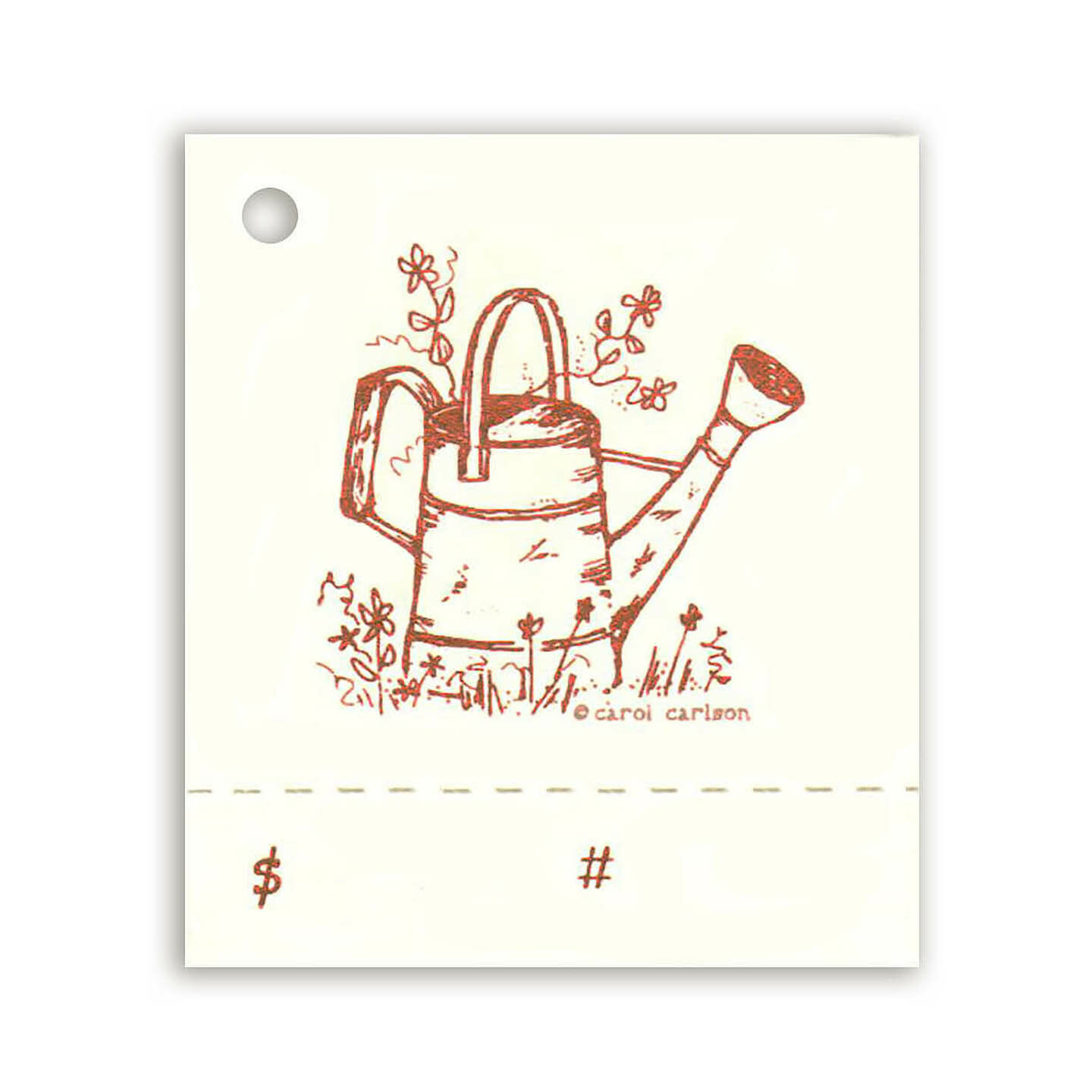 50 Watering Can HANG TAGS PERFORATED,PRICE Tags,Country Farmhouse,Craft Tags