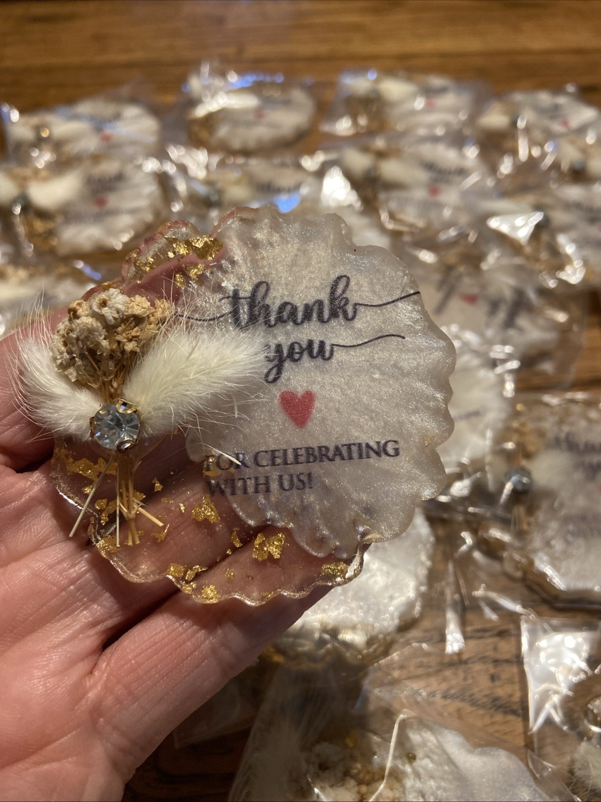 20 Wedding Favors for Guests Thank You Resin Magnets, Party Souvenir Gifts