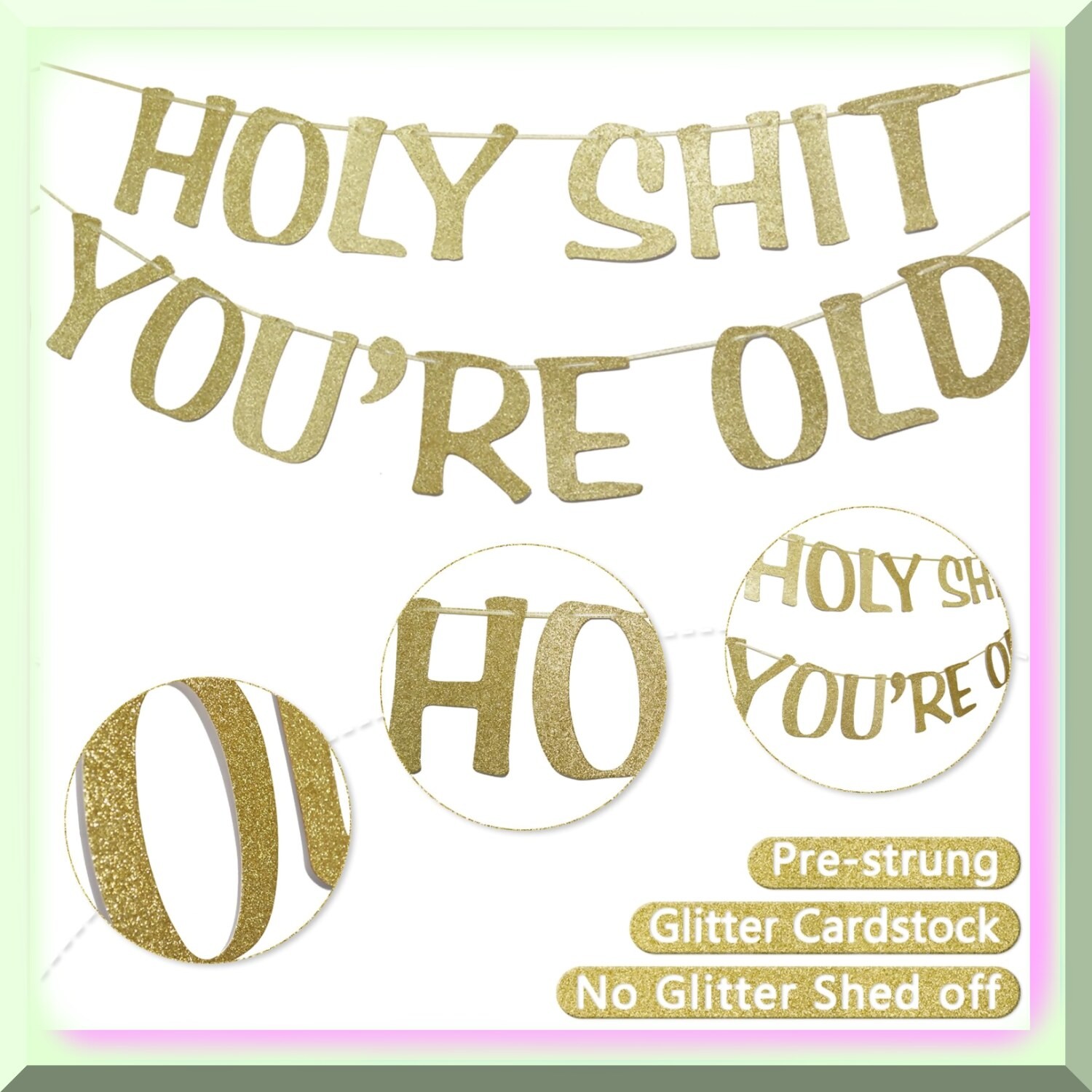 Glitter Banner for Milestone Birthdays