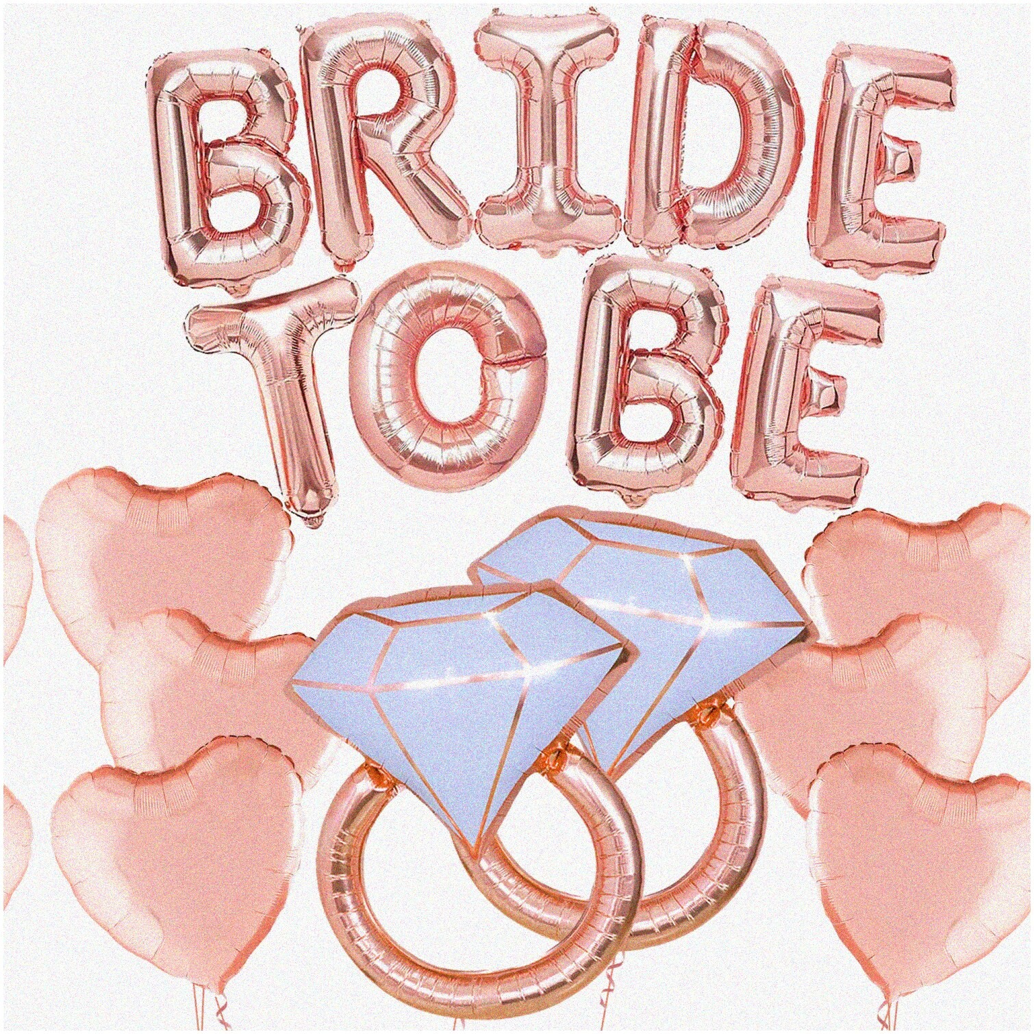 Rose Gold Bride To Be Bachelorette Party Decorations Kit
