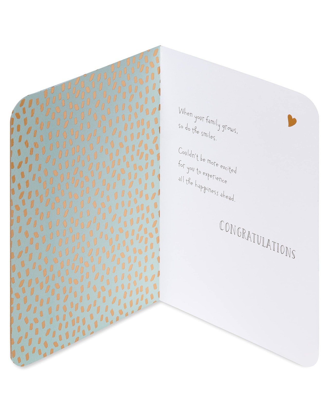 American Greetings Baby Shower Card (Smiles 4.375 x 5.9375 inches, Light Teal