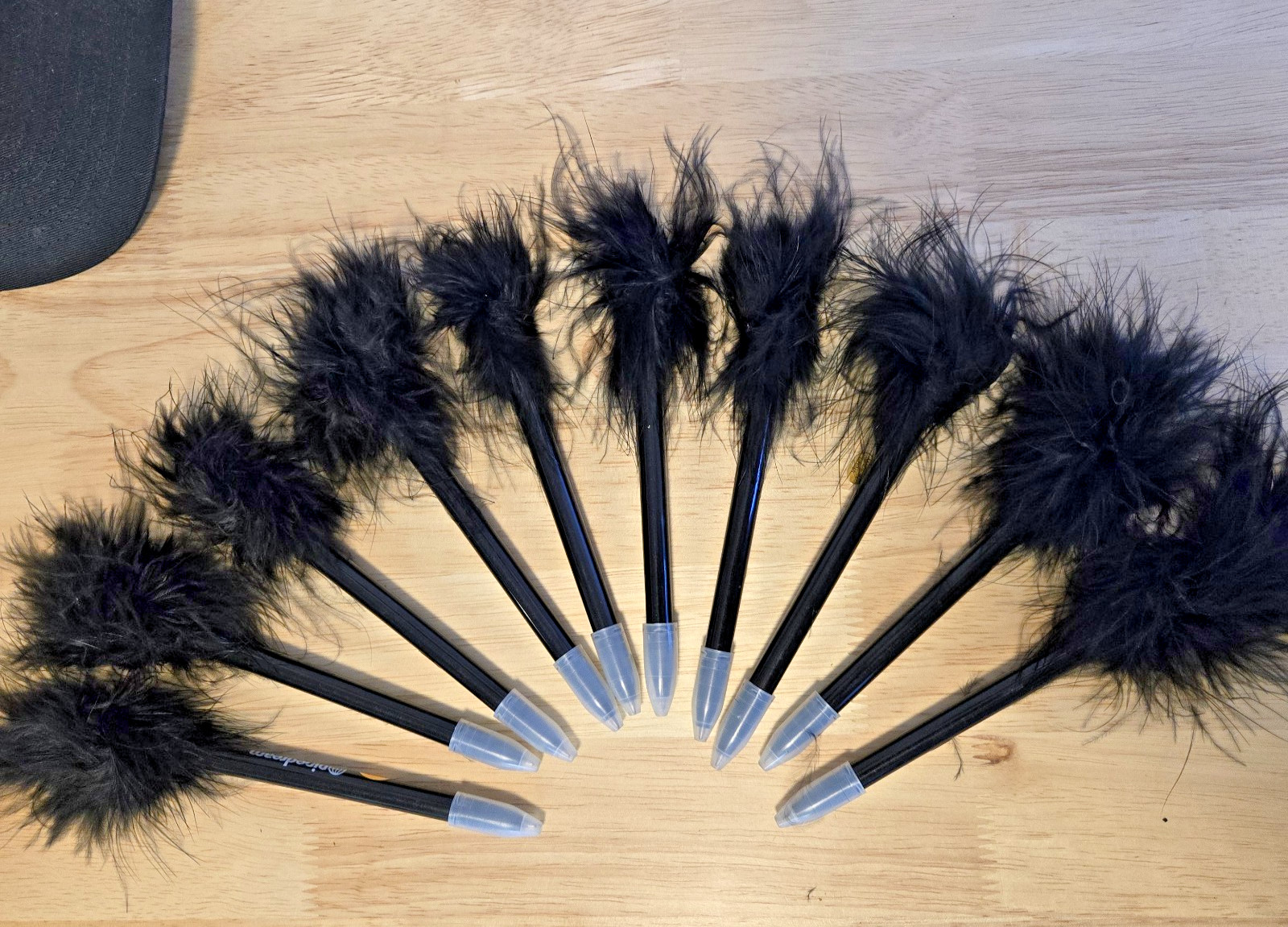 Bachelorette’s Last Night Out Baseball Cap Party Hat & 10 Feather Boa Pens Bride