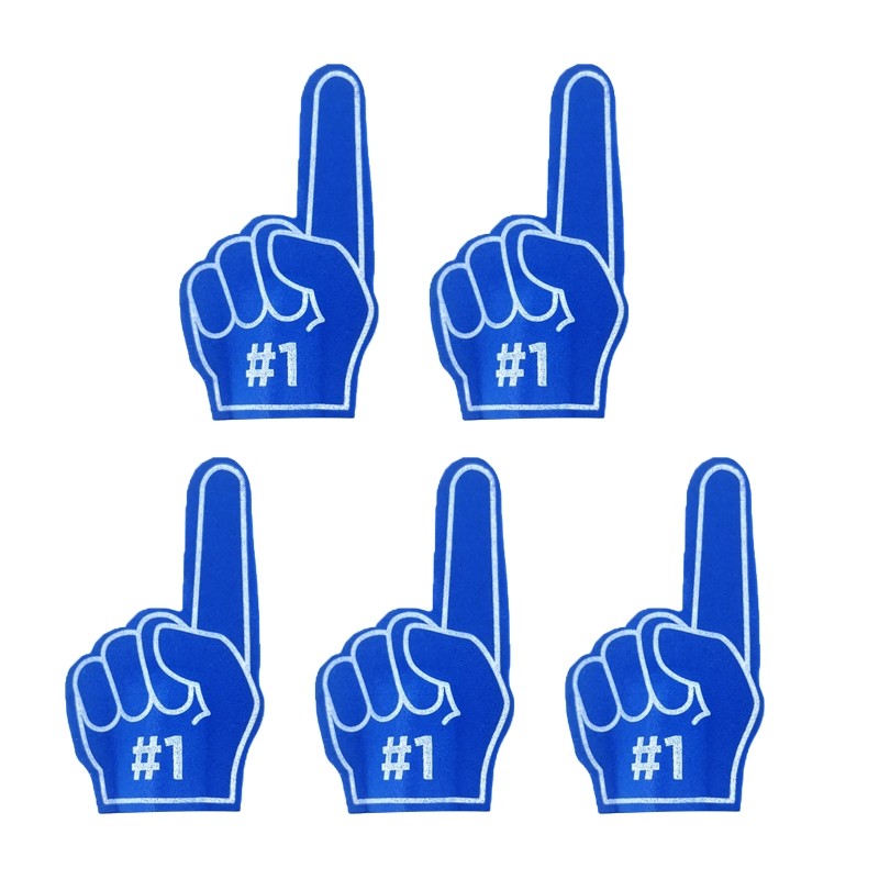 5x Mini Foam Fingers #1 EVA Foam Cheering Gloves 6x10cm/2.36×3.94 for Sports