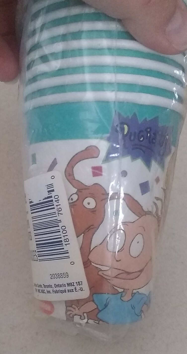 Vintage NEW IN PACKAGE 8-RUGRATS PAPER Party CUPS