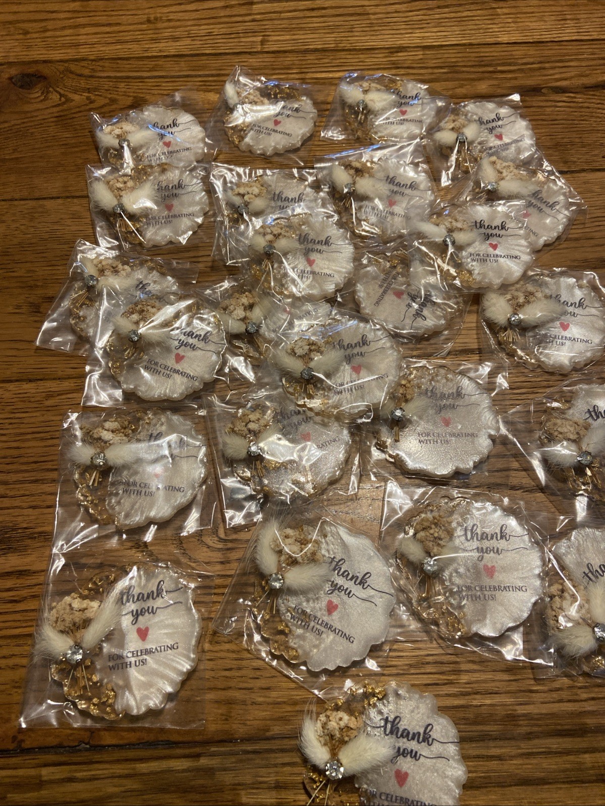 20 Wedding Favors for Guests Thank You Resin Magnets, Party Souvenir Gifts