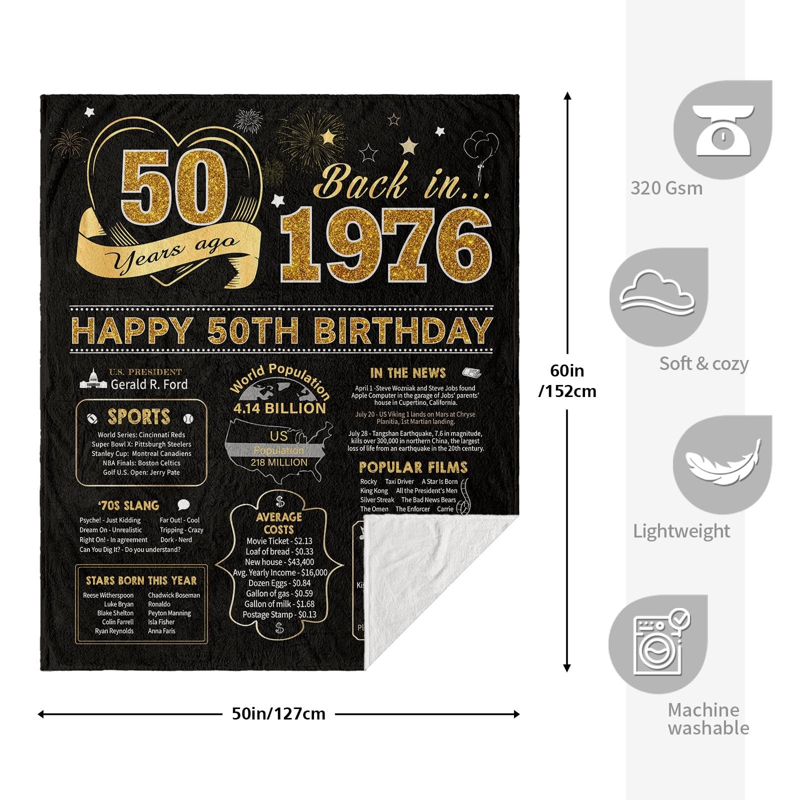 50th Birthday Gifts for Her/Him, 50th Birthday Gifts for Women Men, 50th Birt…