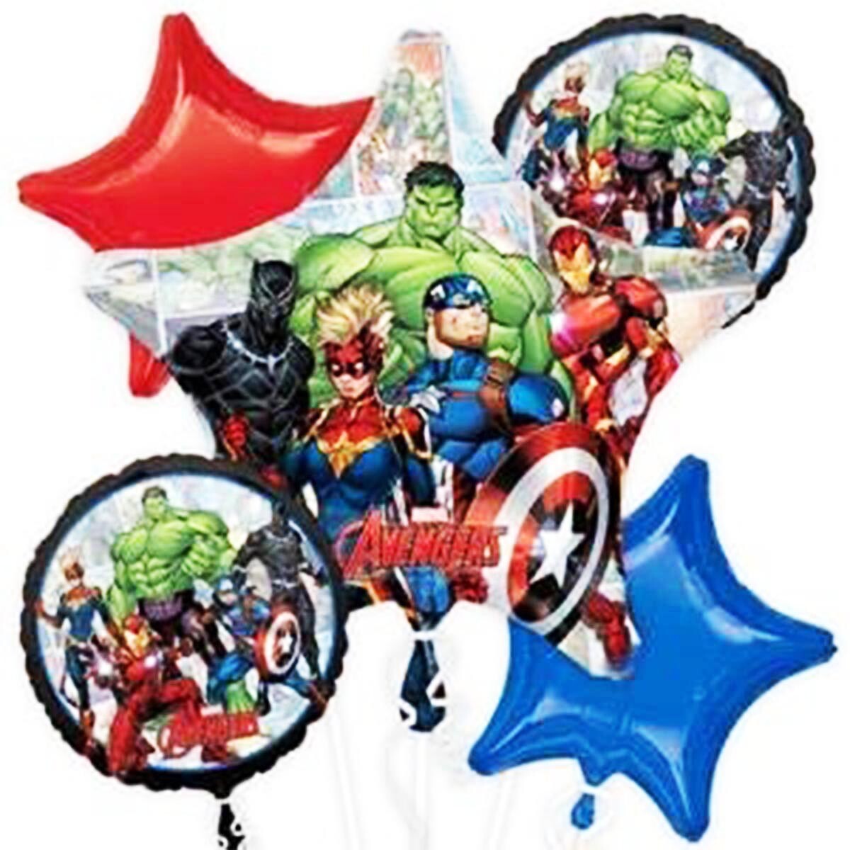 Marvel Avengers Character Authentic Licensed Theme Foil Balloon Bouquet -NEW!!