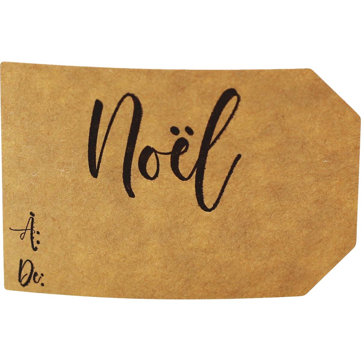 Natural Kraft French Charming Holiday Gift Tags Labels | 2 x 3″ Inch – 100 Pack