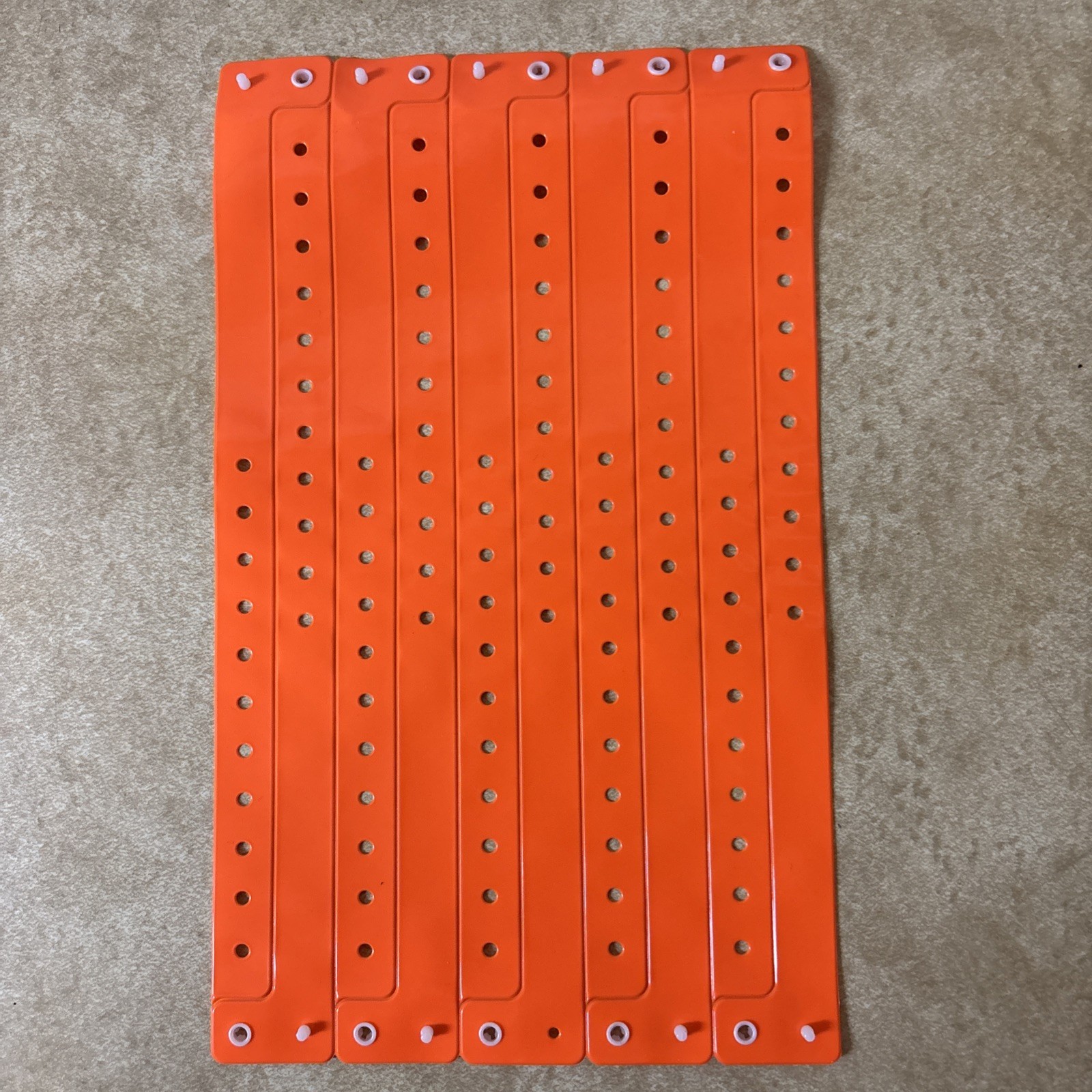 100 NEON ORANGE PLASTIC/ VINYL WRISTBANDS, WRISTBANDS FOR EVENTS