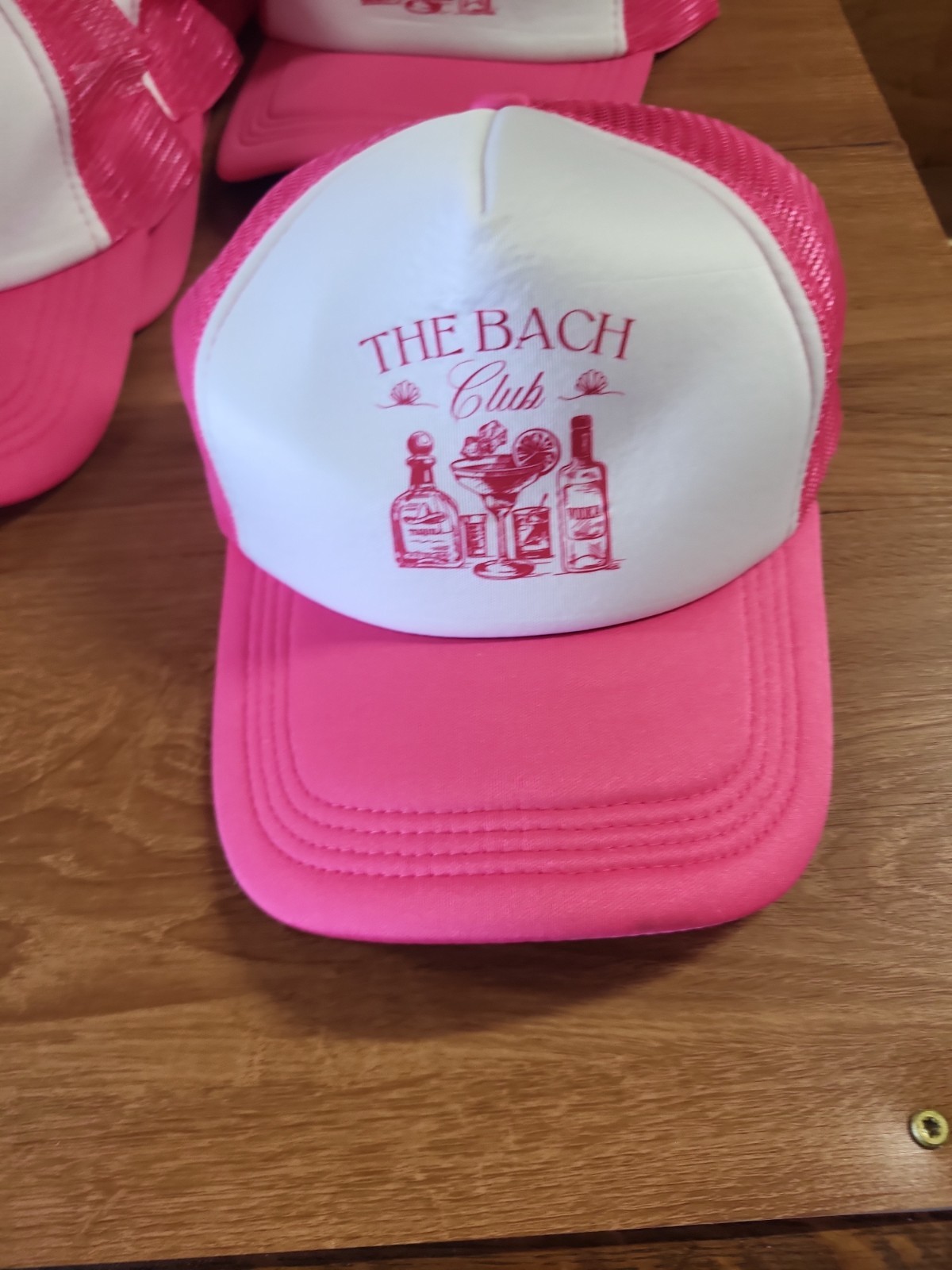(7-SET) Bach Club Hats for Women Bachelorette Party Hats Pink NEW