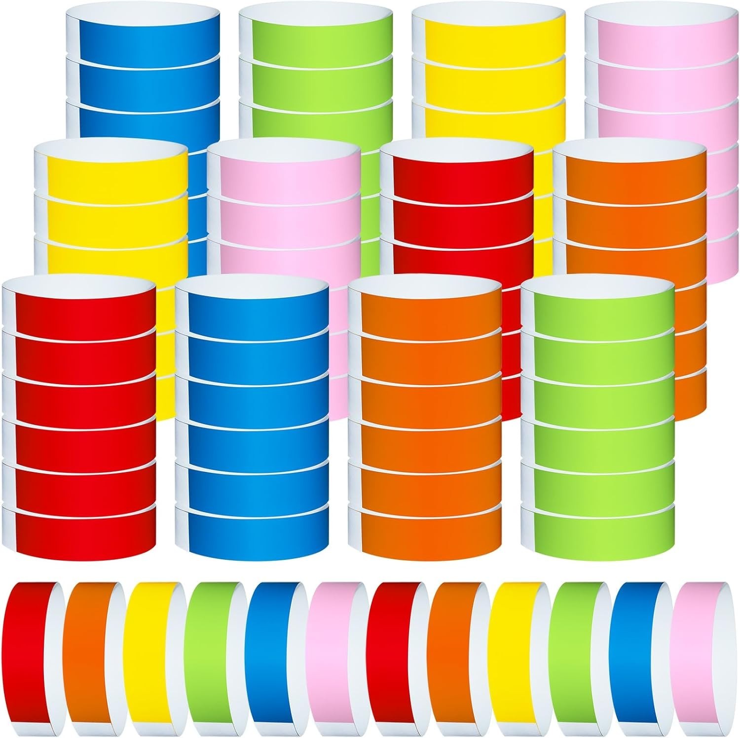 1200 pulseras de papel plástico para eventos pulseras de color neón