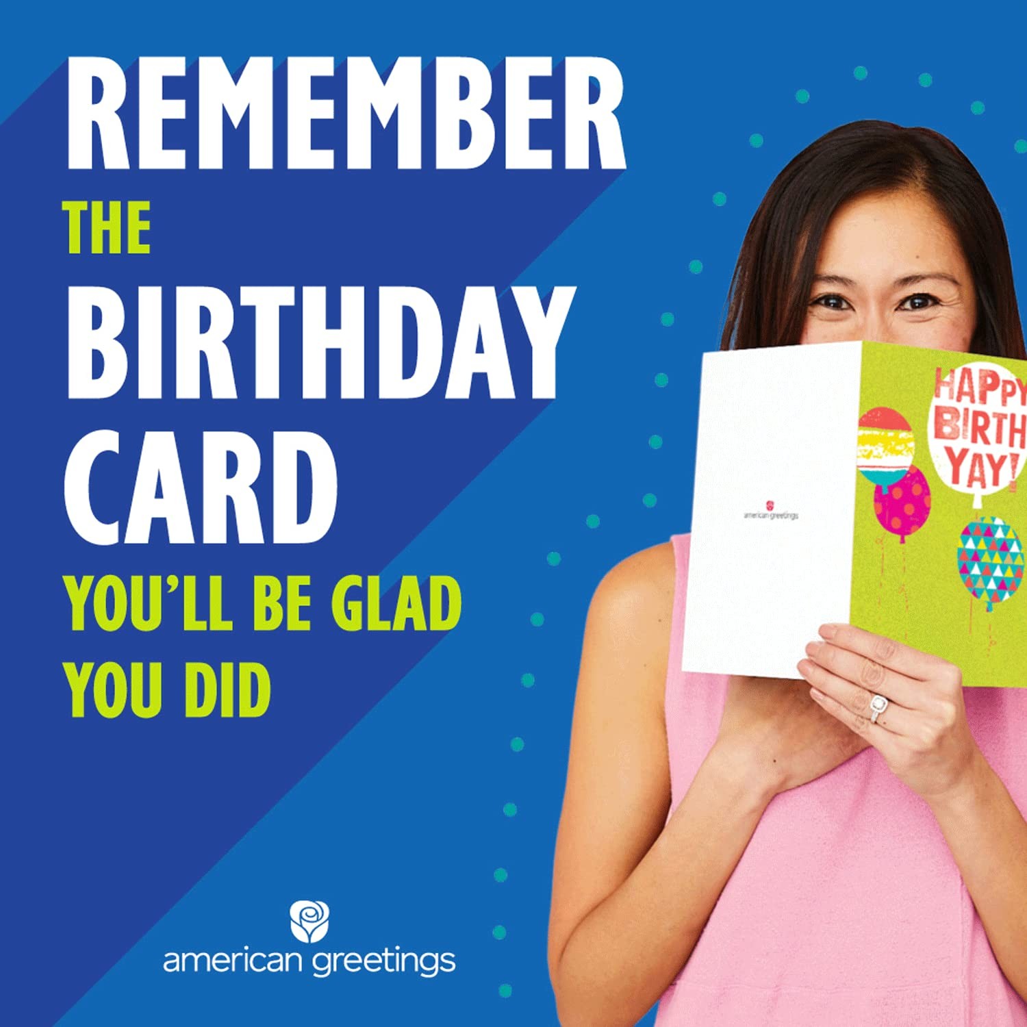 American Greetings Birthday Card for 5.5 inches x 7.5 inches, Birds and Stars