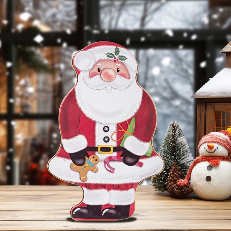 Christmas Santa Candy Holders Box Tin Treats Storage Container For Gifting