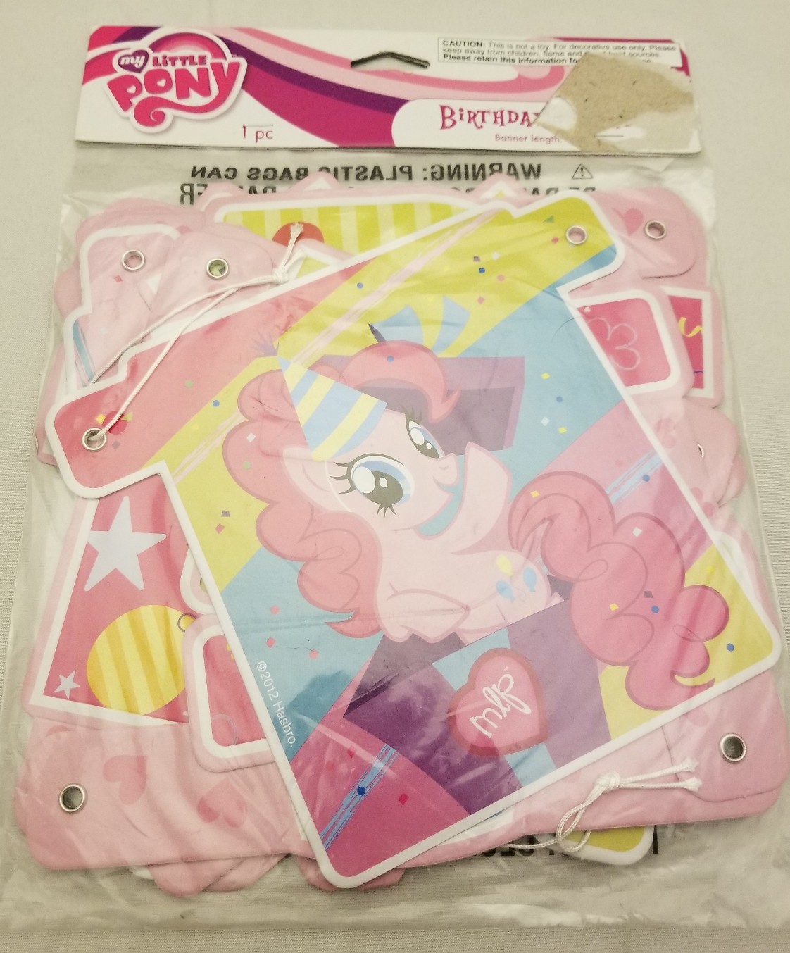 (1-Count, Hinged Banner) – My Little Pony Birthday Banner. Free Shipping