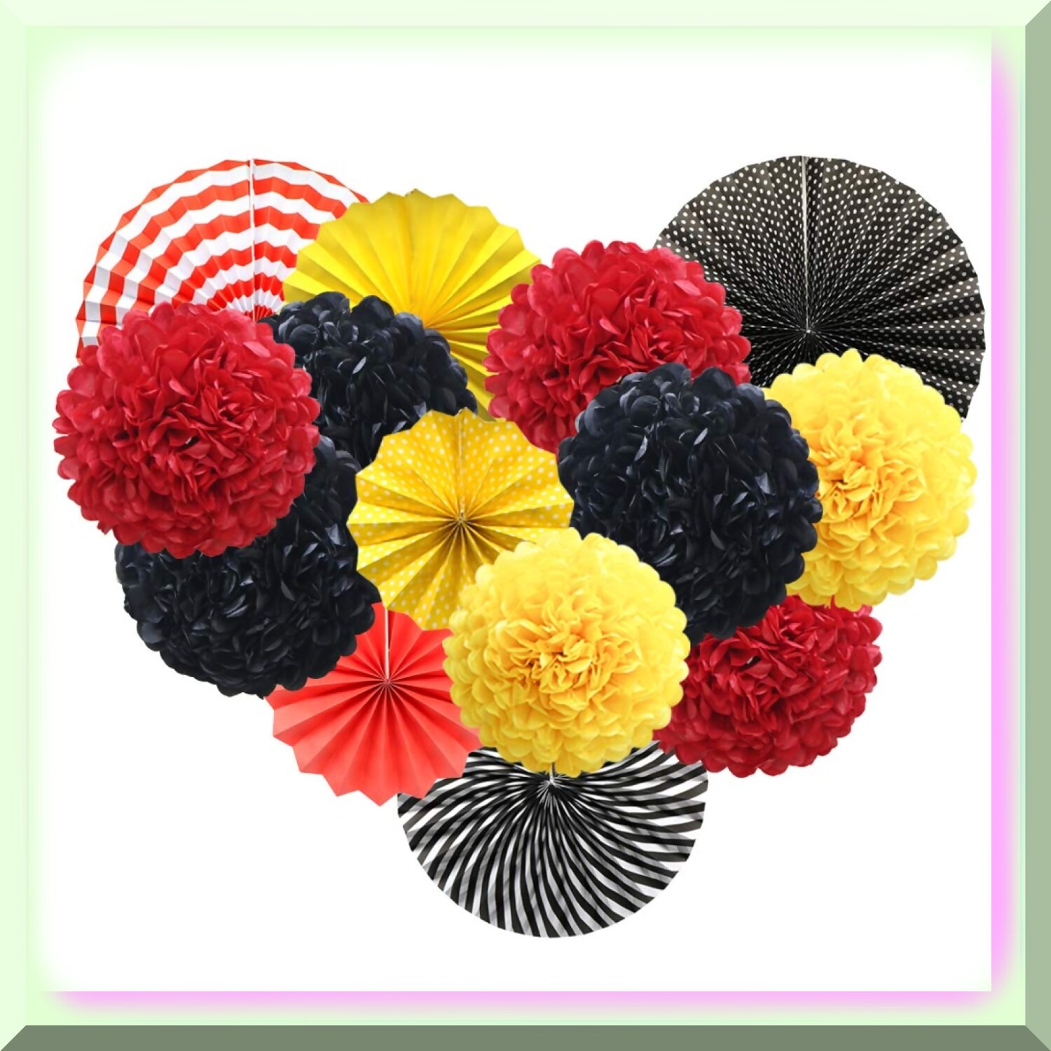 Colorful Fiesta Hanging Paper Decorations Set