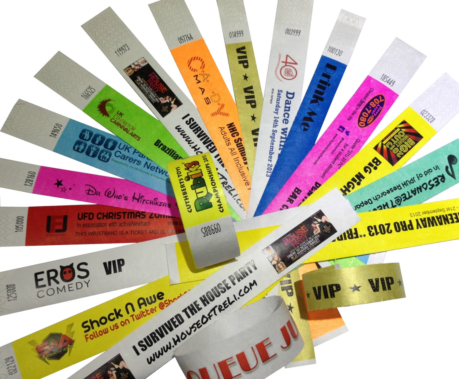 TYVEK WRISTBANDS, 1″ & 3/4″, Plain, custom print, personalised, paper, event
