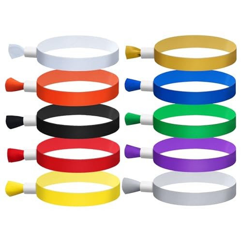 100 Pcs Cloth Event Wristbands, Event Wristbands, Colored Wrist Multiplecolors