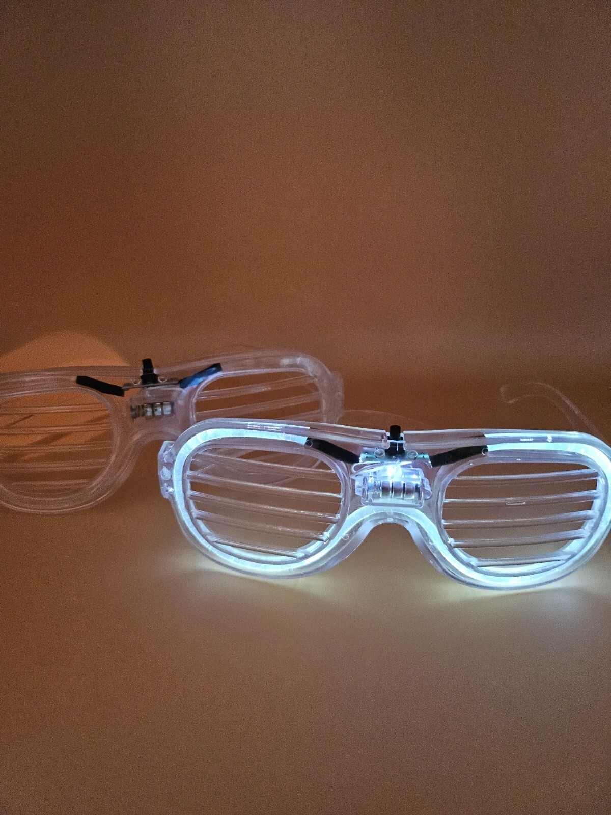 2 Pairs Light Up Glasses LED for Party, Rave Festival White Light