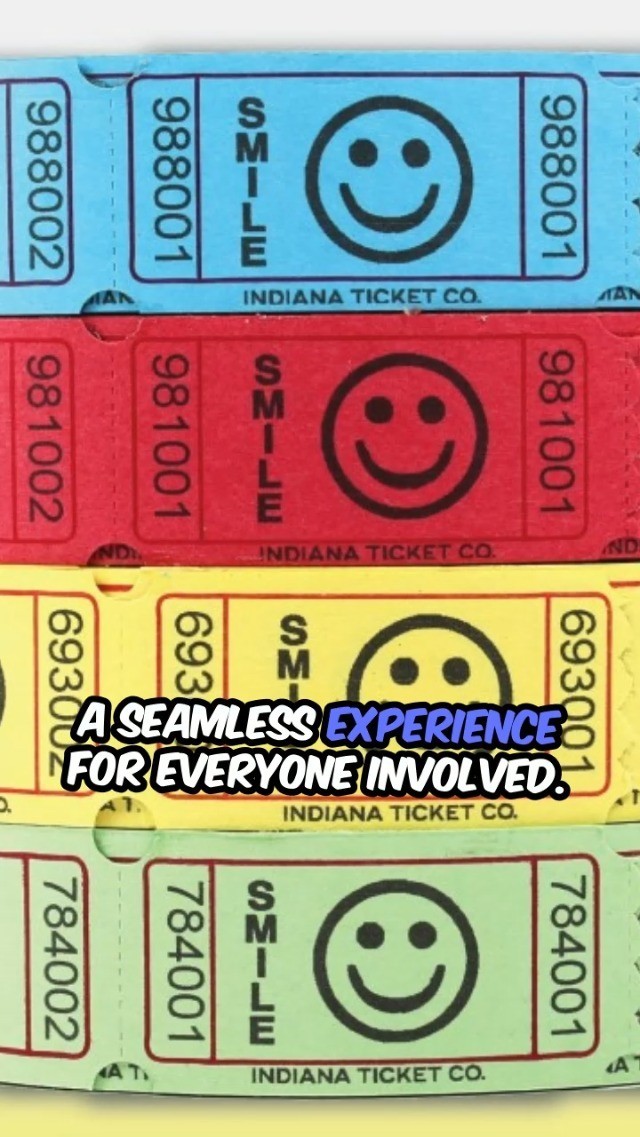 Raffle Roll Tickets – 8000 Total in Blue, Red, Yellow & Green – 1×2 Admission, E