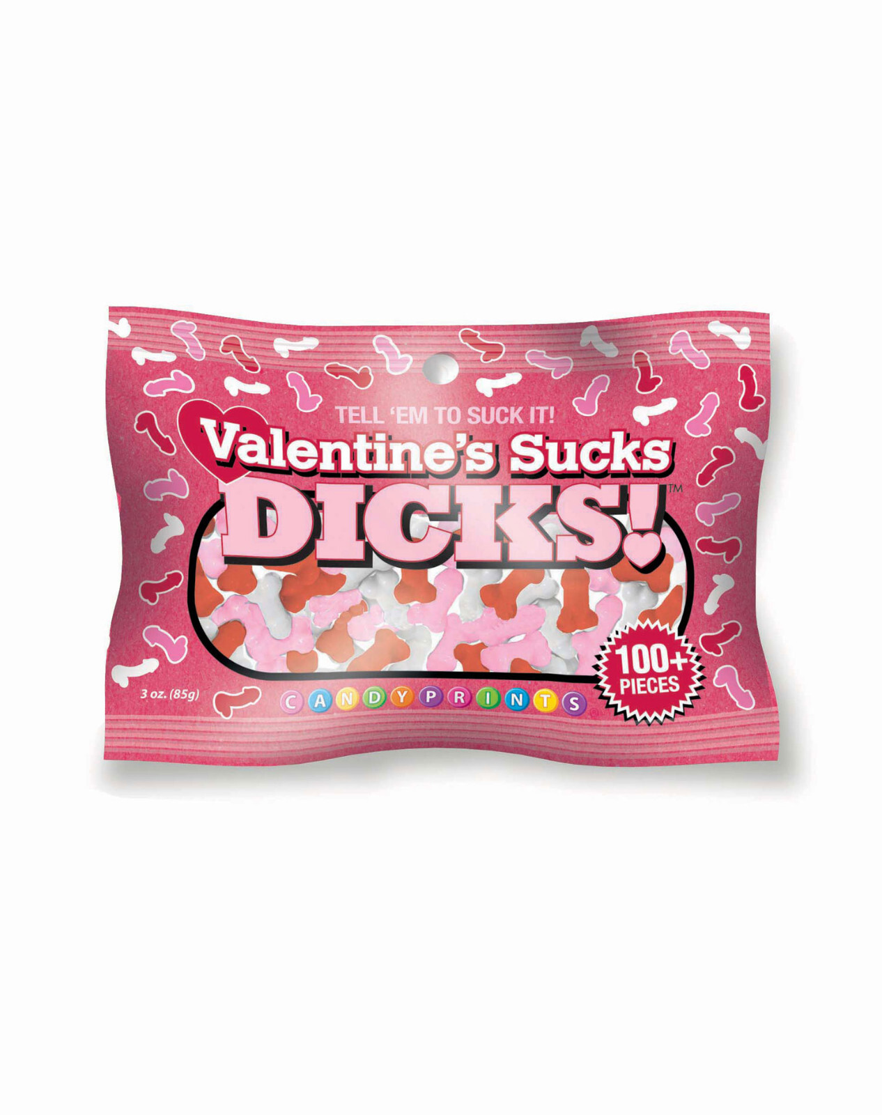 Suck A Bag of Dicks Valentines Edition Gag Gift Candy Penis Shape 3.2oz 100pc