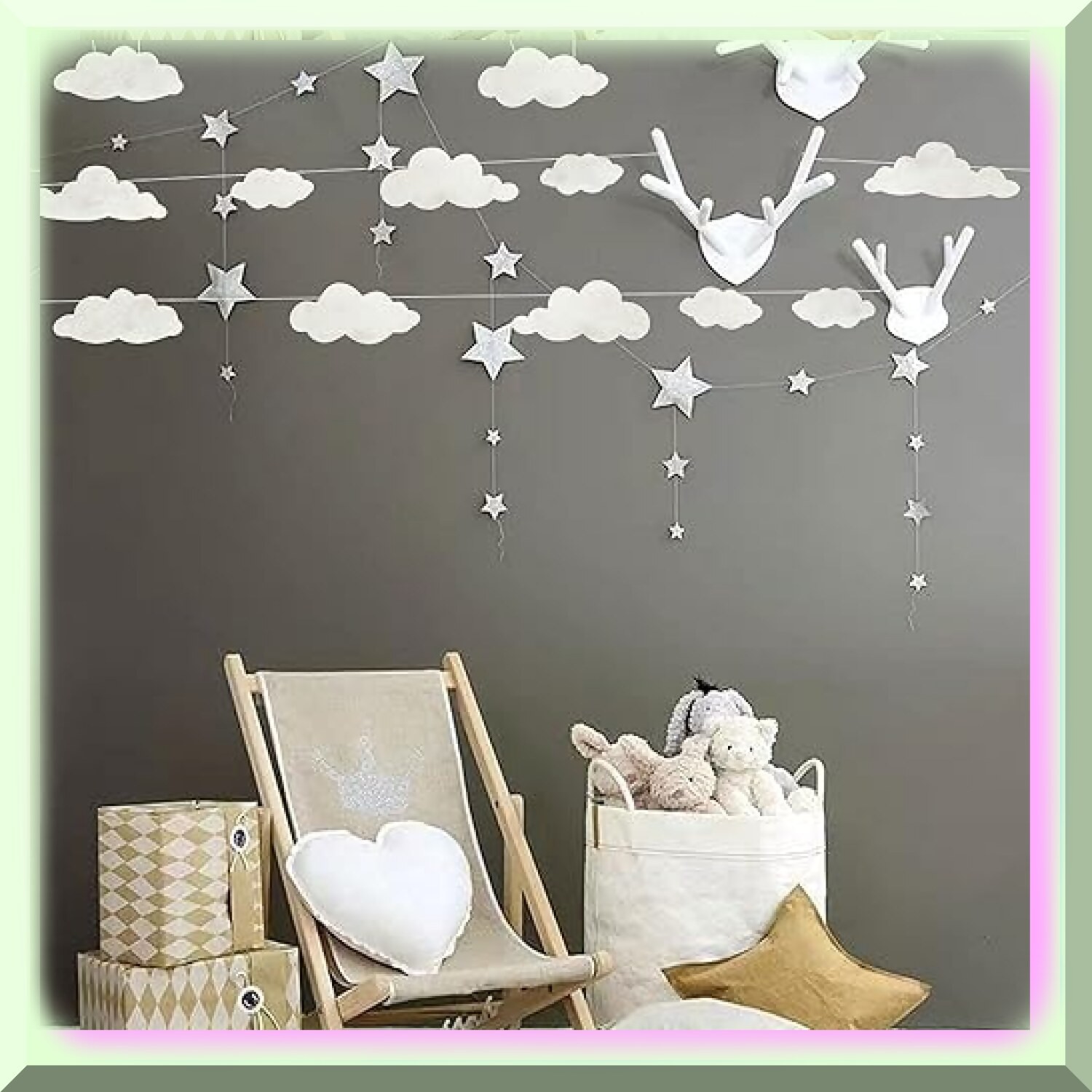 Pink Marble Cloud Party Decorations Kit