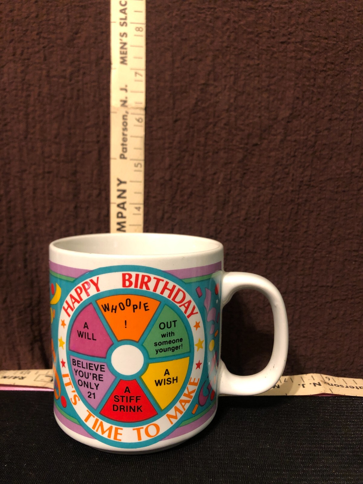 Papel Birthday cup-It’s time to make a wish, whoopie, a will, stiff drink. funny