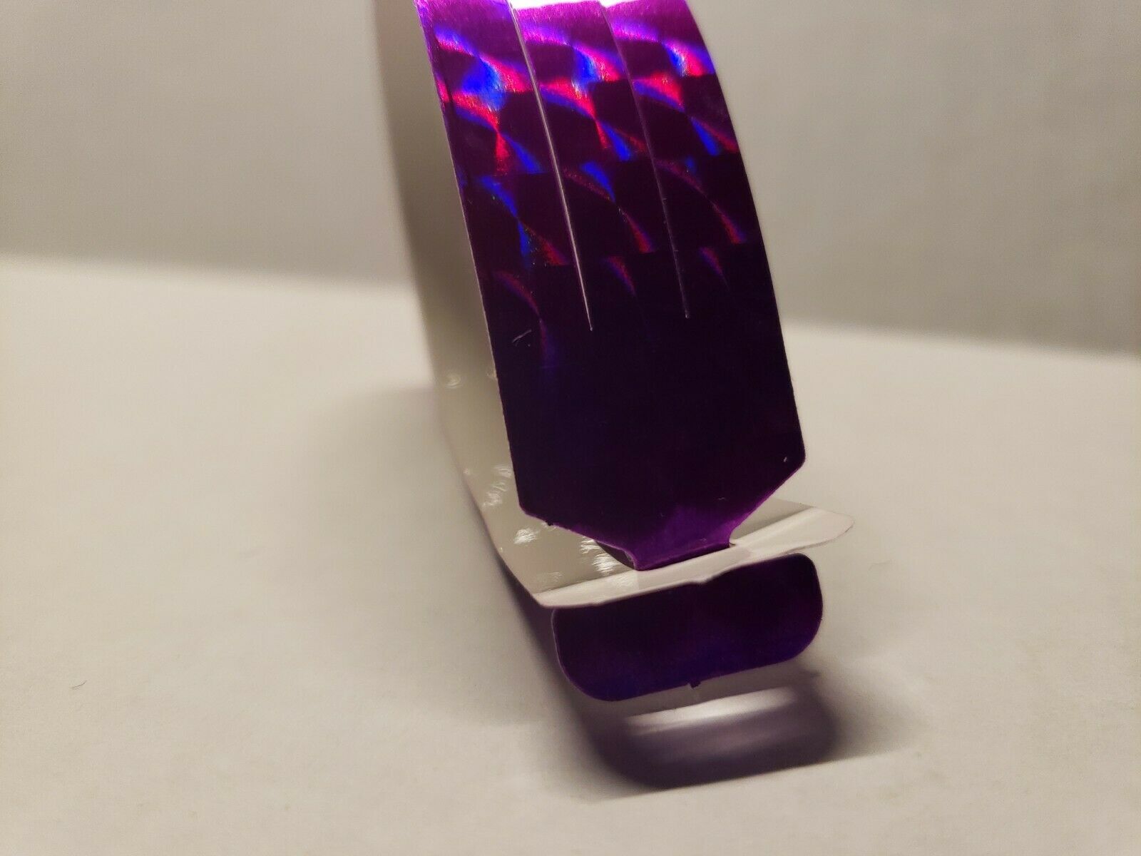 Wristband 3/4″ Holographic, Metalic Coate Solid Purple Printed Blue & Red
