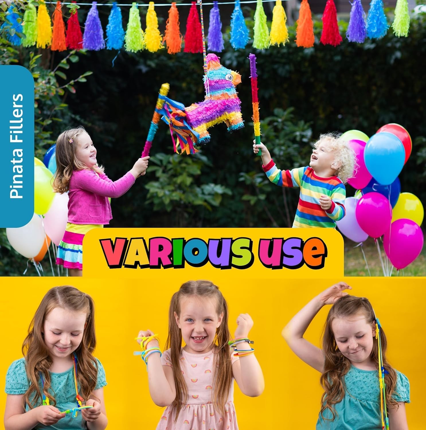 UpBrands 24 Pack Fidget Zipper Bracelets 7.5in Multicolor Sensory Toy Kids