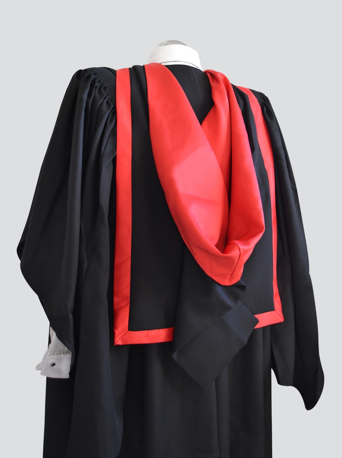Graduation Gown And Full Hood Set University Bachelor Academic Fluted Robe