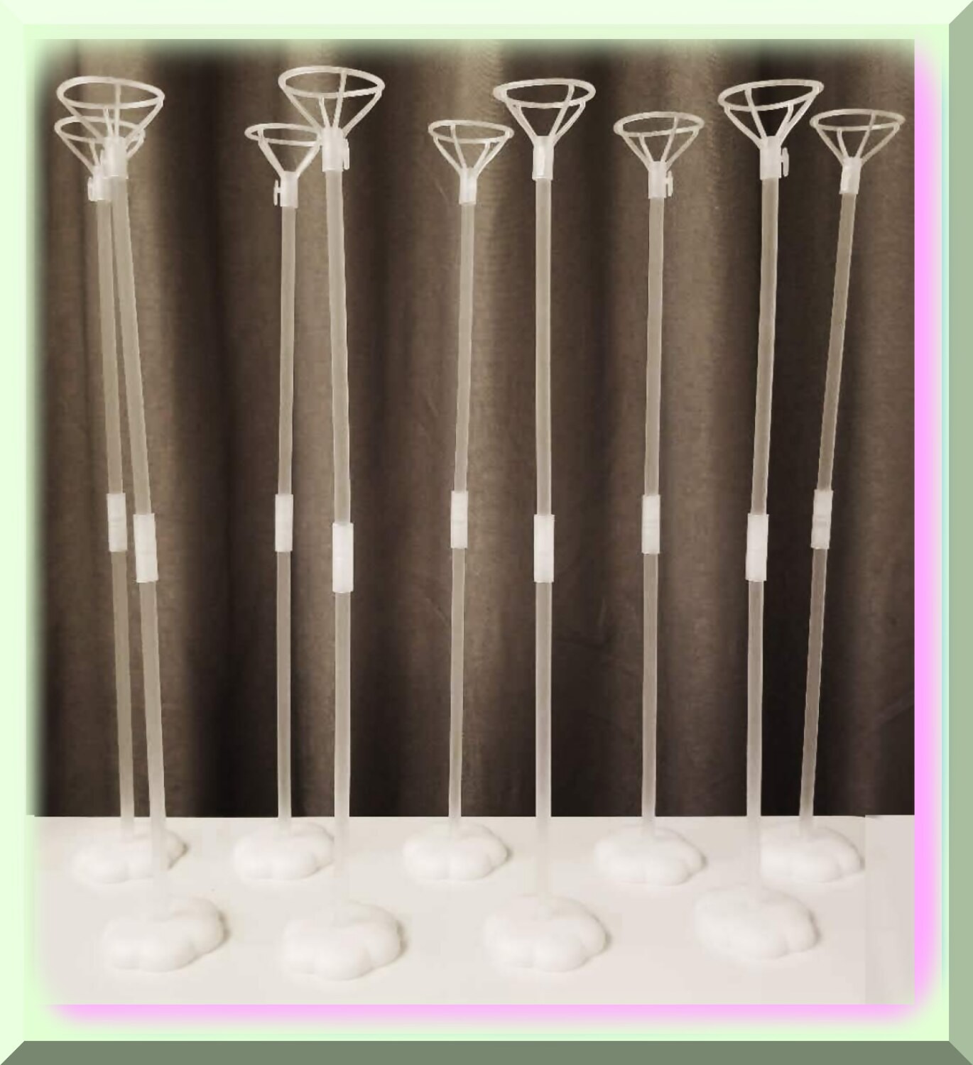 10-piece LED Balloon Holders for Tabletop Use