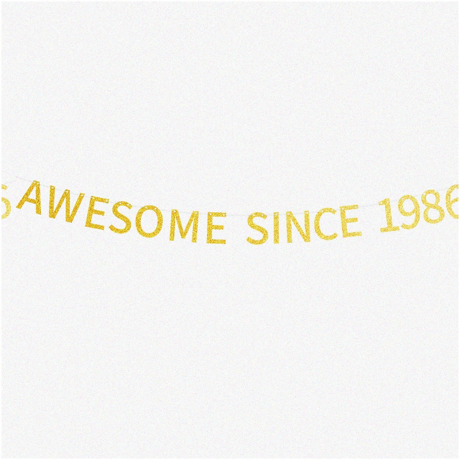Glittery 38th Birthday Banner for Men and Women