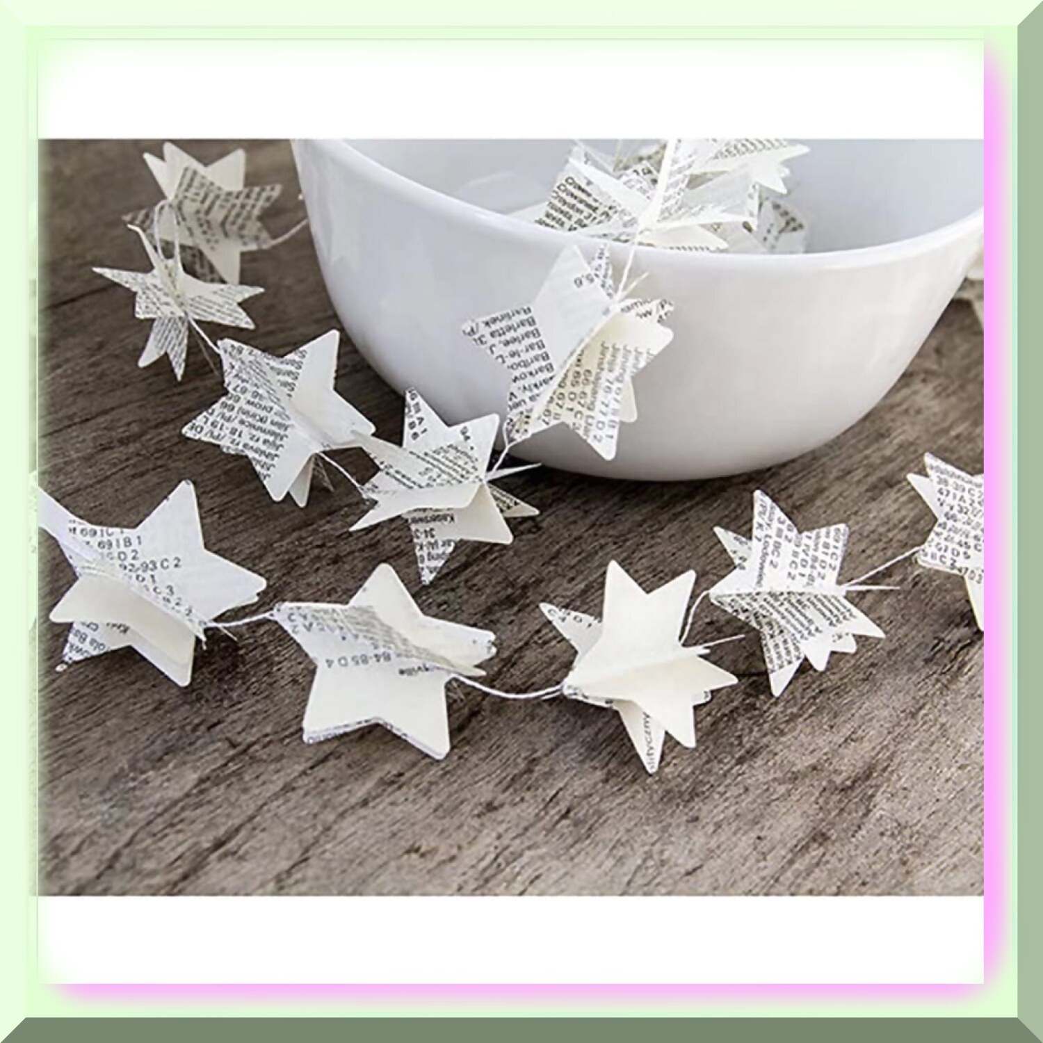 White Star Garland for Party and Wedding Decor