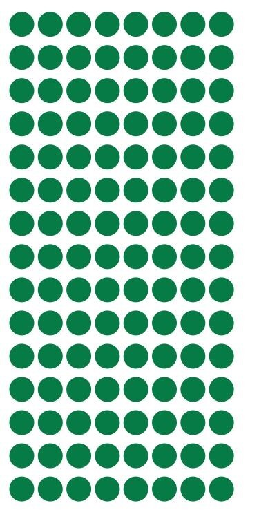 1/4″ Green Dots Round Vinyl Color Coded Inventory Label 1/4 Inch Dot Stickers