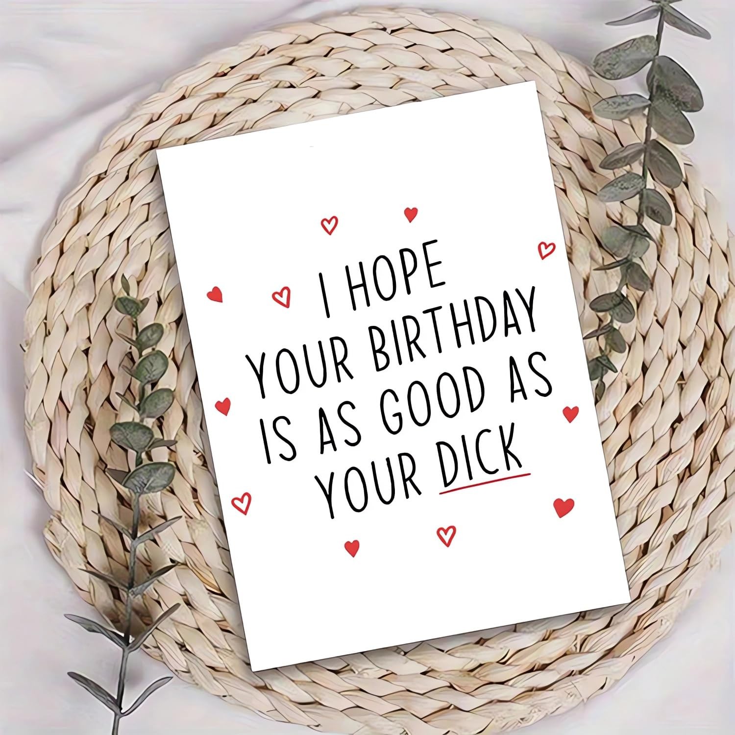 Sexy Birthday Cards for Him, Funny Unique Interesting 20.5cm x 13.5cm, White