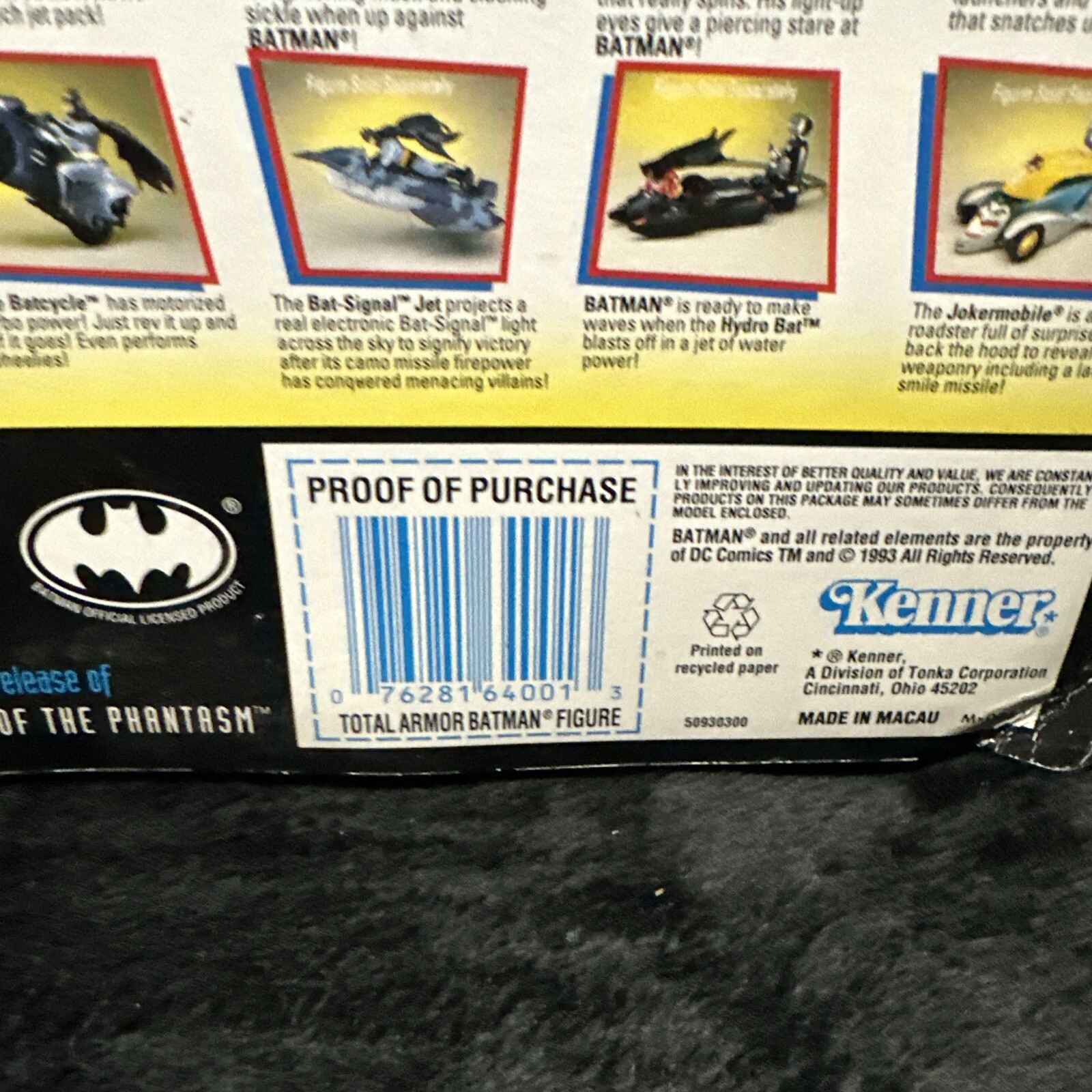 New Sealed 1993 BATMAN Mask Of The Phantasm Total Armor BATMAN KENNER